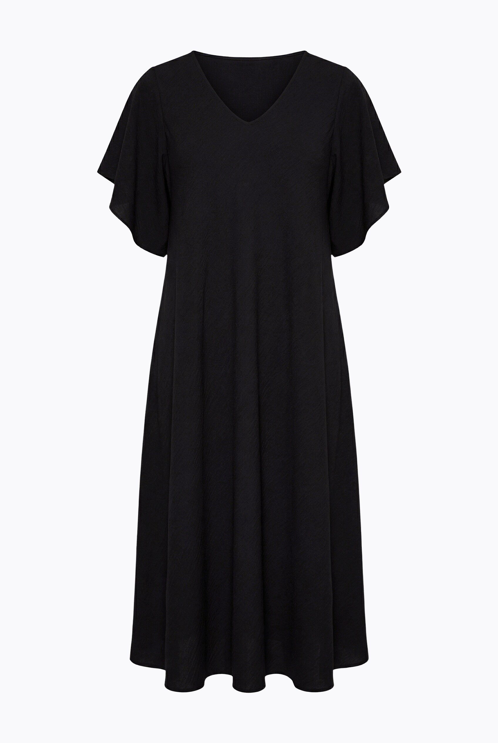 MIAMODA Midikleid Kleid A-Linie Midilänge feine Struktur günstig online kaufen