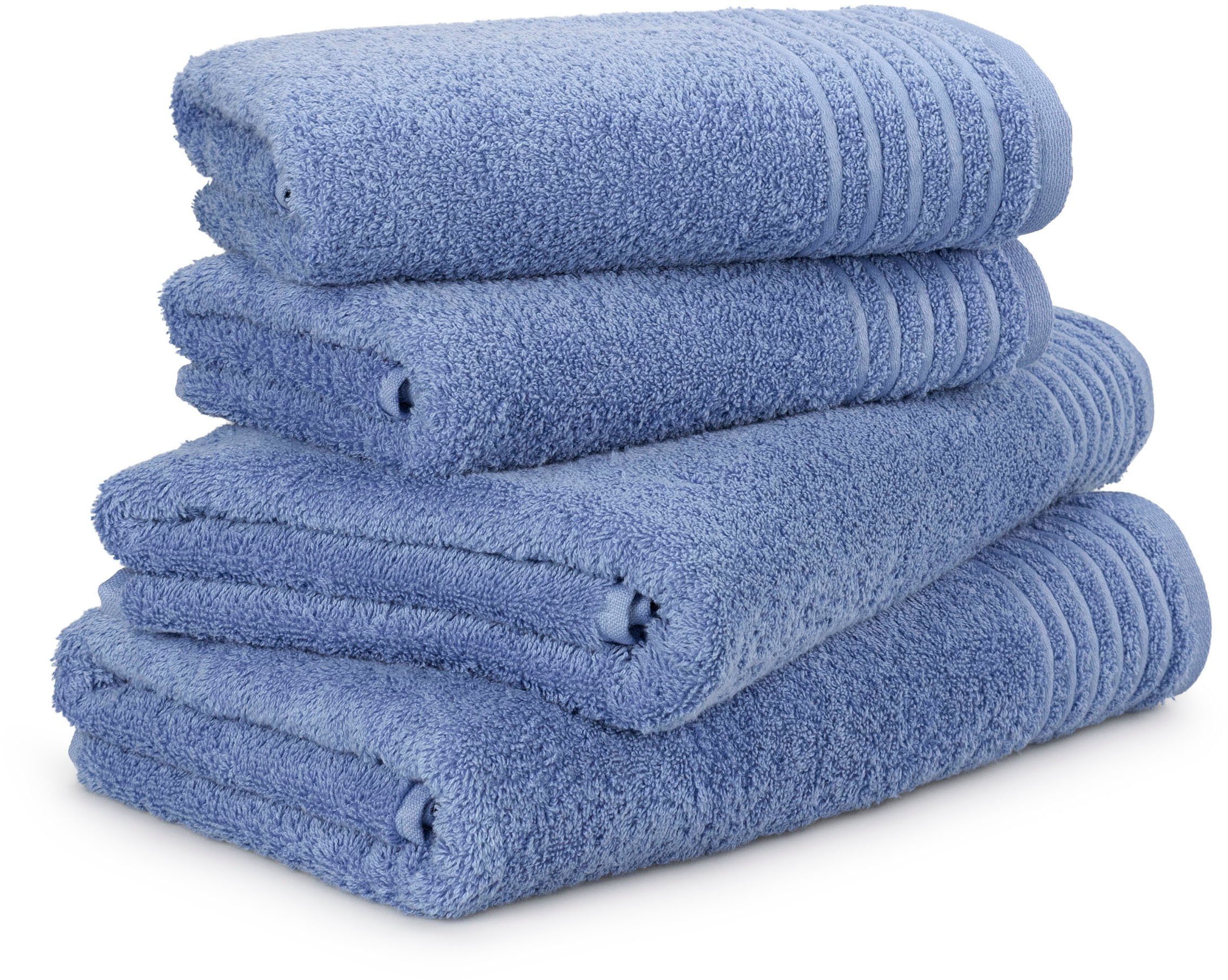 Möve Handtuch Set New Classic, Walkfrottier (4-St), 2x Hand- und 2x Duschtücher, 100% bester Baumwolle (480 g/m)