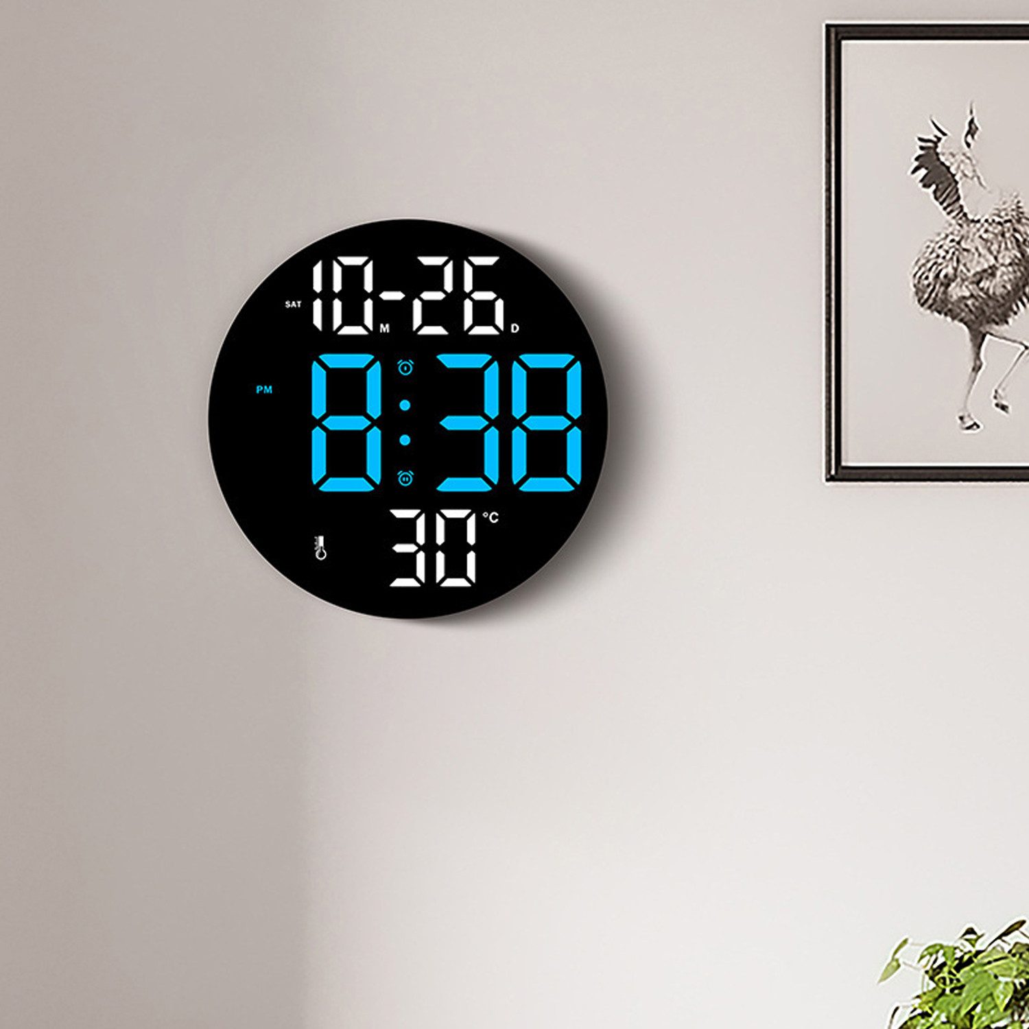 MODFU Wanduhr 23CM LED Digitale Wand günstig online kaufen