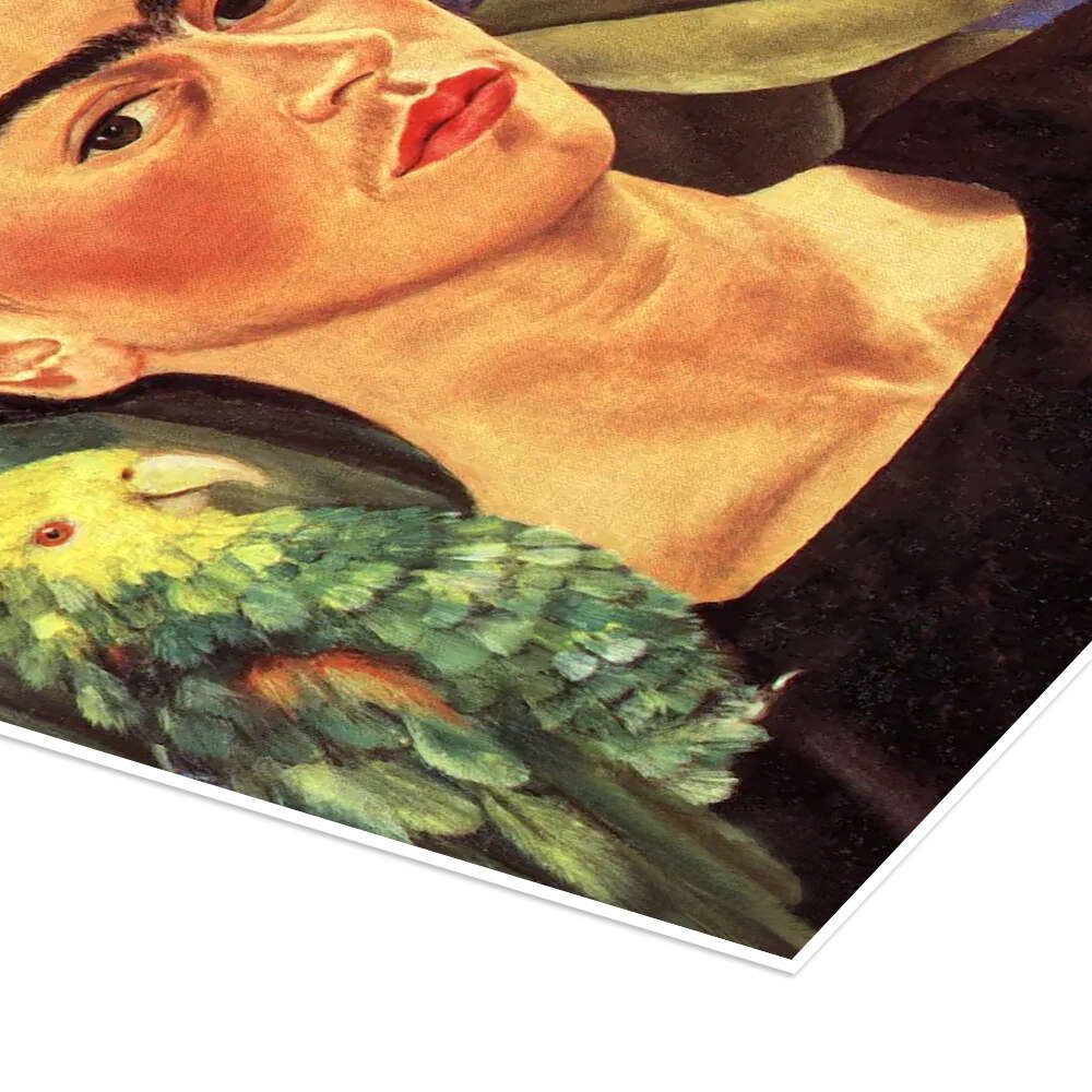 Posterlounge Wandbild Selbstporträt mit Bonito, 1941, Frida Kahlo, erhältlich als Poster, Leinwandbild, Wandsticker oder Acrylglasbild