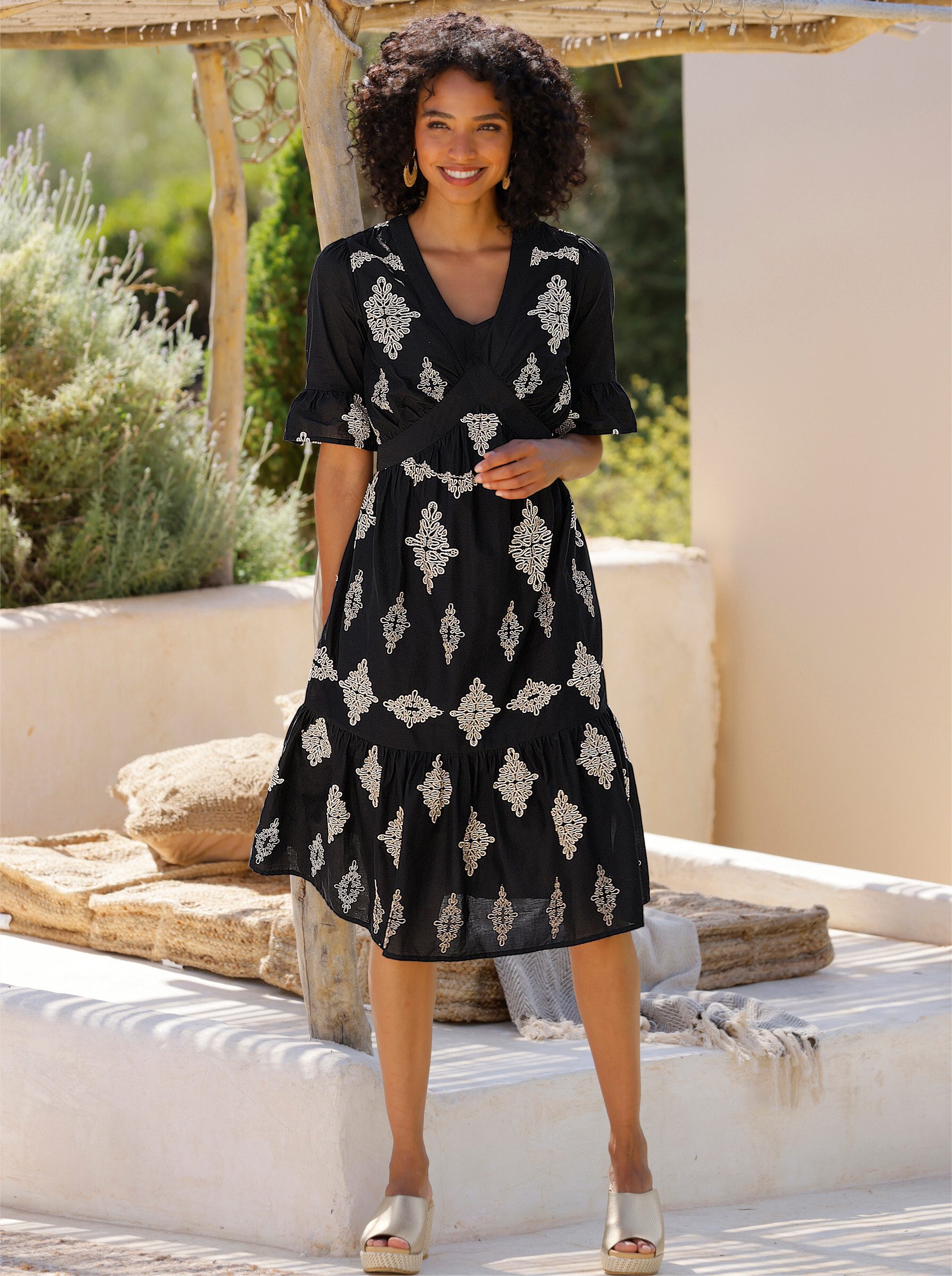 heine Etuikleid Kleid Langarm