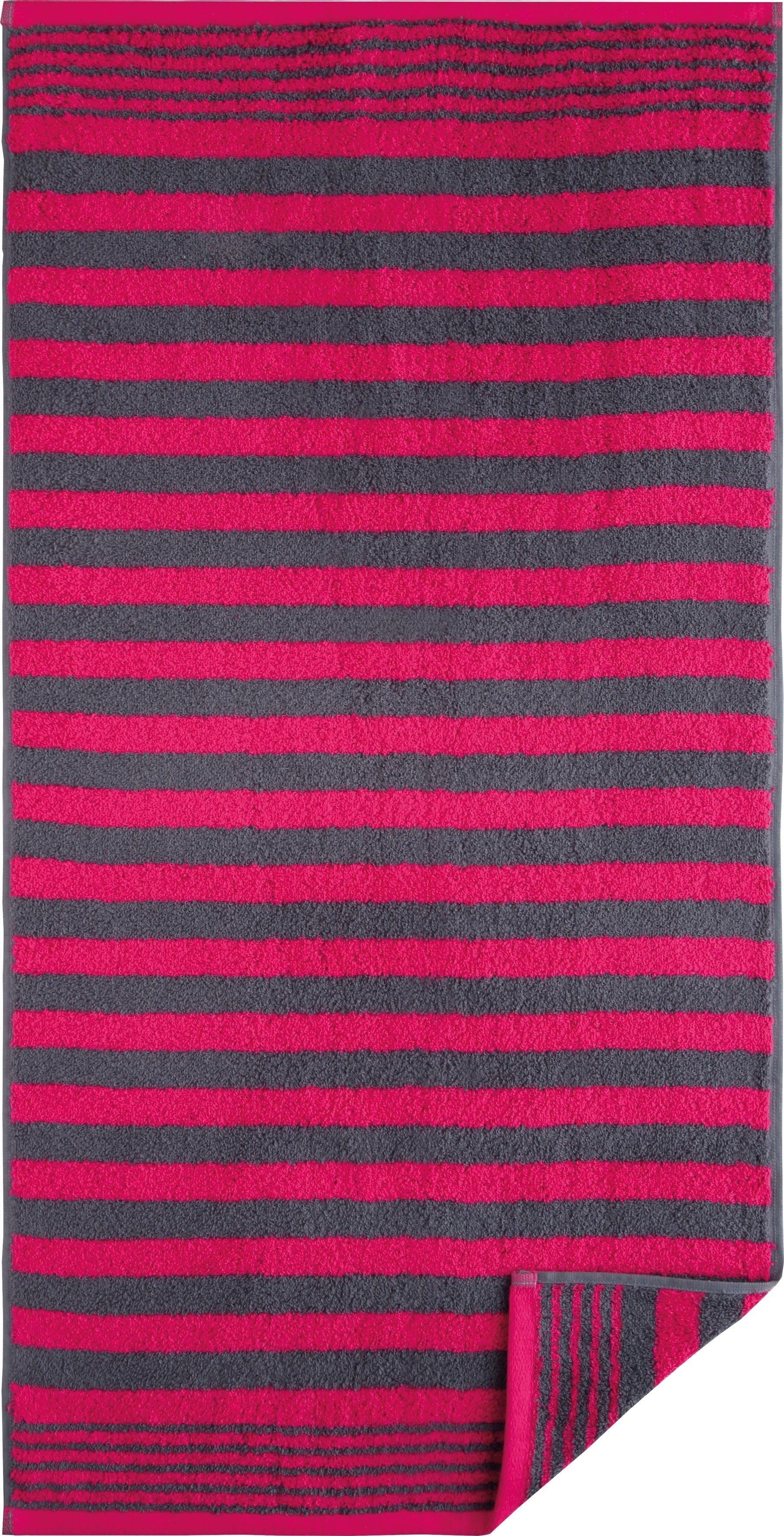 pink (1-St), 100 Egeria Lio, Handtücher Streifen, Walkfrottier % mit Baumwolle