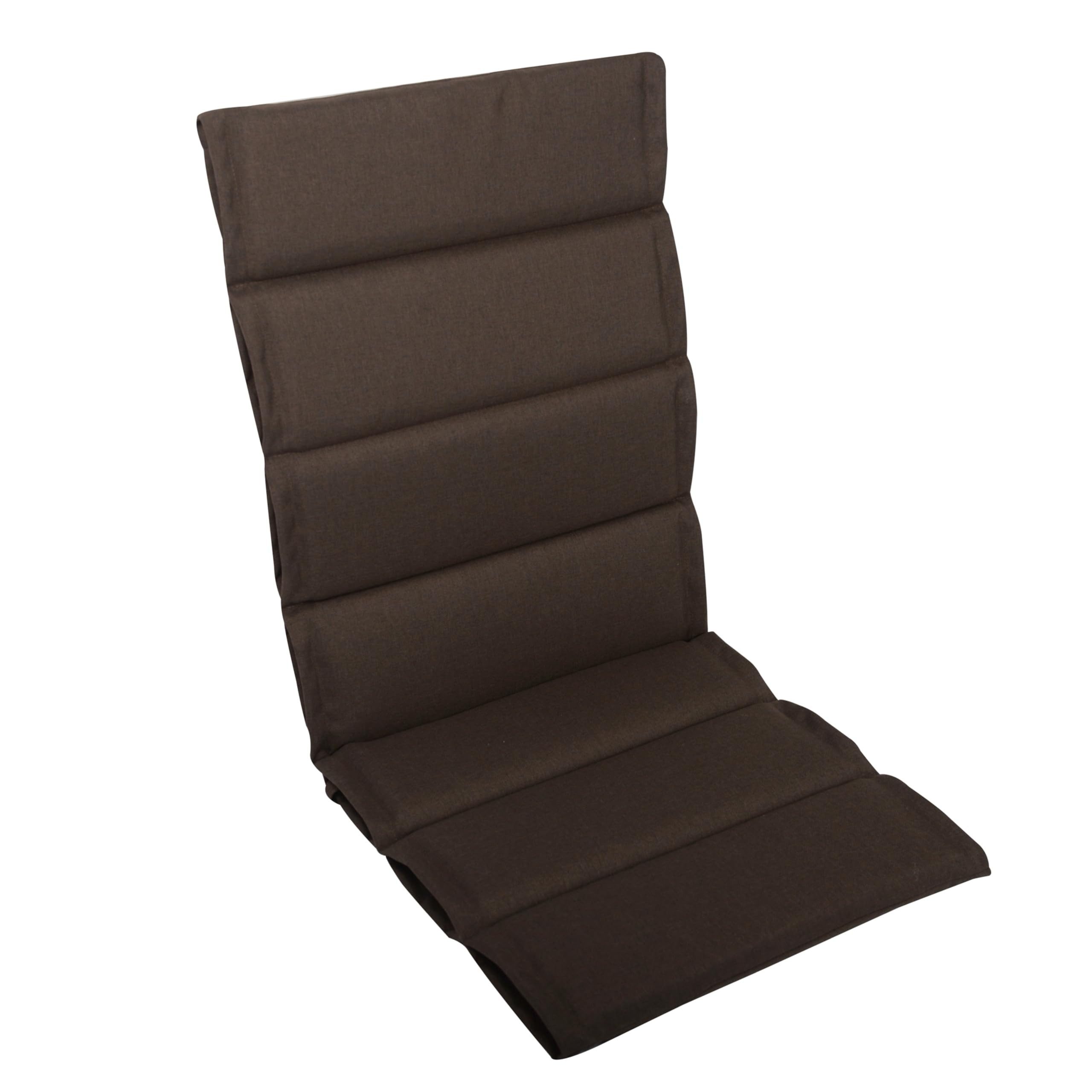 LILENO HOME Hochlehnerauflage bequeme Sitzauflage für Gartenmöbel, Stuhlkissen für Klappstühle, (1 St., 1er Set), 1er Set Polsterauflage in Braun, Sitzpolster waschbar
