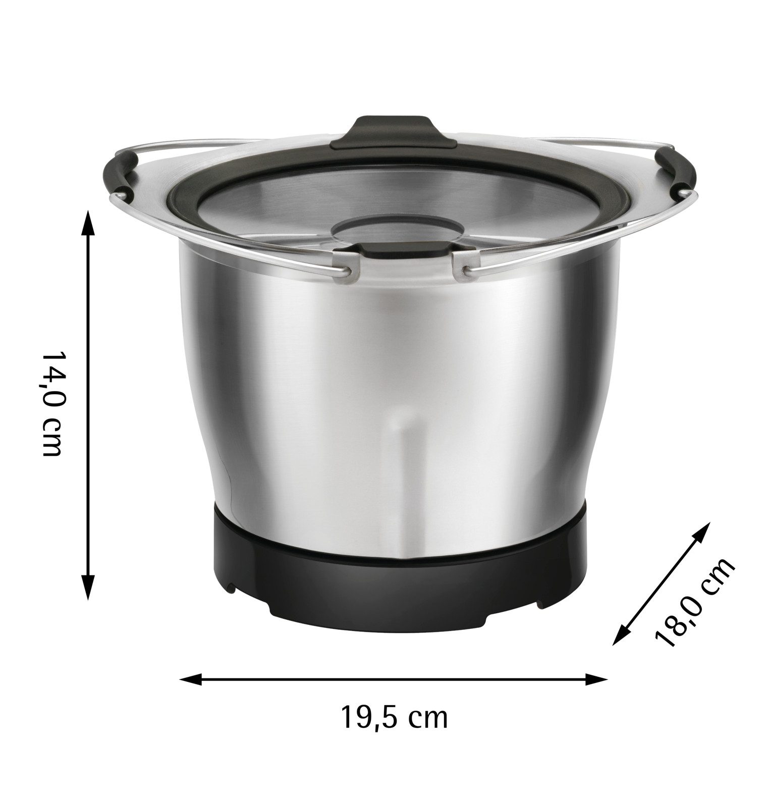 WMF Küchenmaschinenschüssel Avantgarde, Kunststoff, Edelstahl, (1,4l, 3-tlg), spülmaschinengeeignet