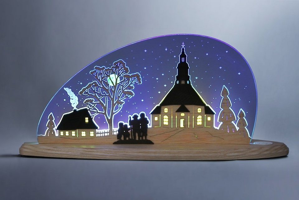 Weigla LED Lichterbogen Motivleuchte Seiffener Kirche Länge ca 47cm NEU