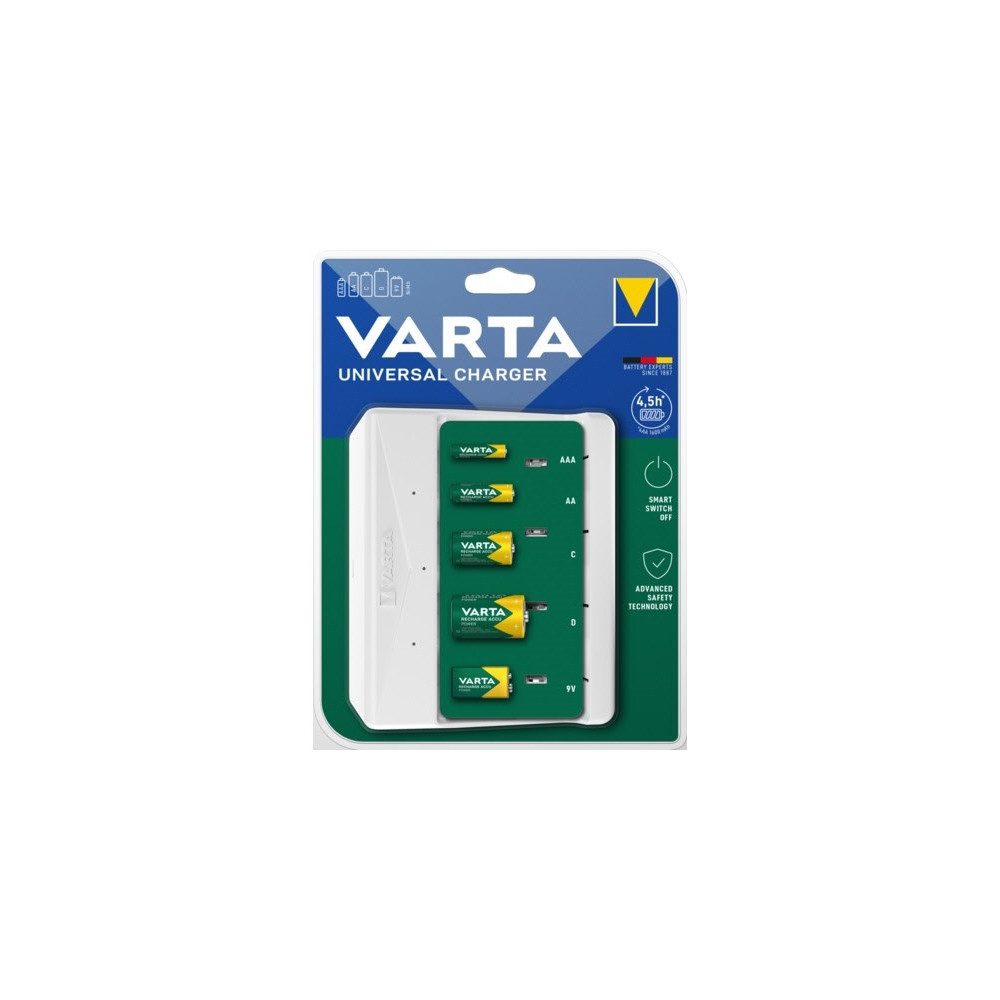 VARTA Varta Universal Charger Akku-Ladegerät Universal-Ladegerät (4,5 h, USB-Typ-C-Eingang)