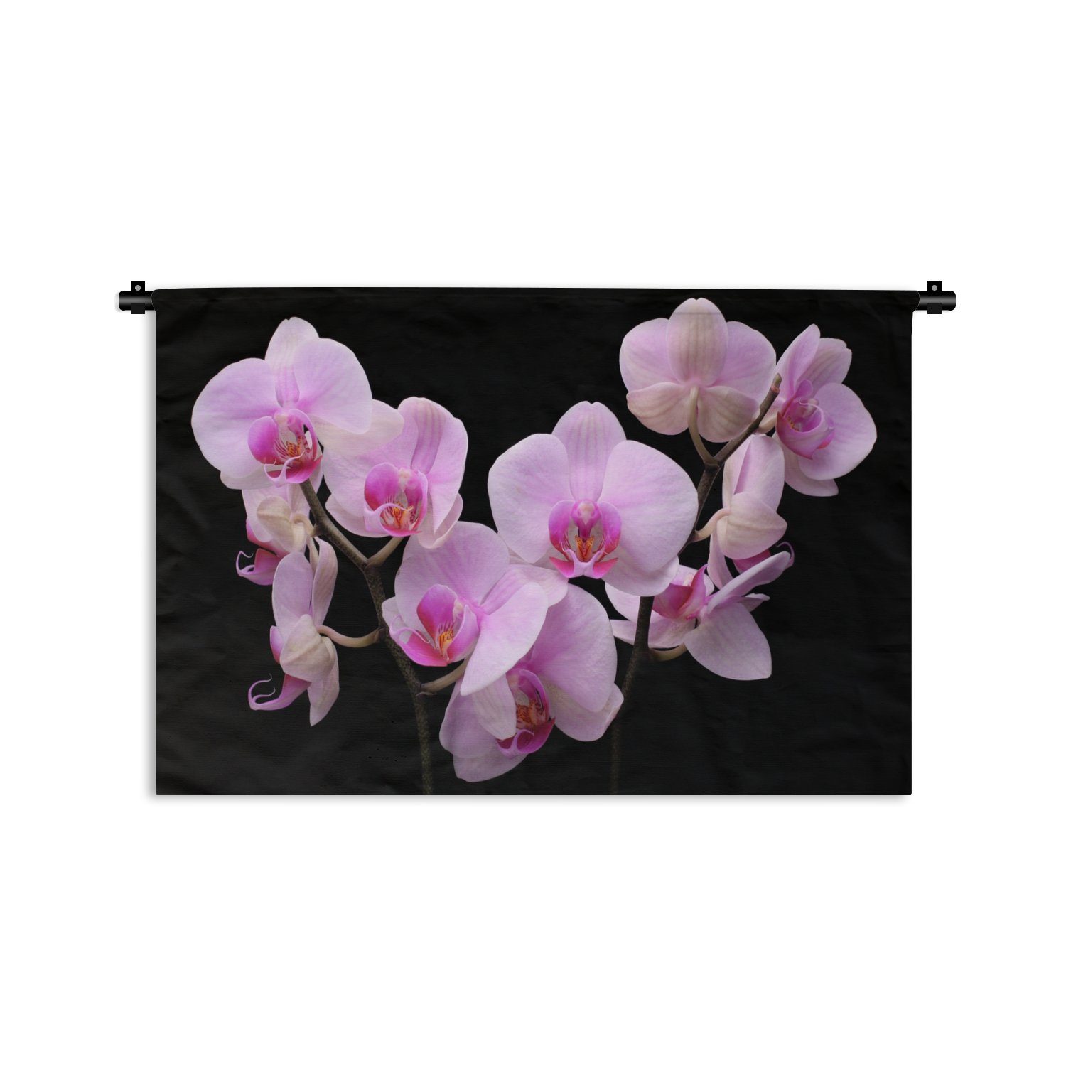 MuchoWow Wanddekoobjekt Orchidee - Blumen - Rosa - Flora, Wanddeko für Wohnzimmer, Schlafzimmer, Kleid, Wandbehang, Kinderzimmer
