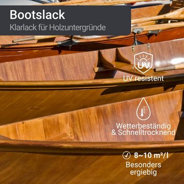 WO-WE Lack Bootslack Schiffslack Parkettlack Yachtlack W400, 0,75-5L, Seidenglänzend, Lösemittelbasis