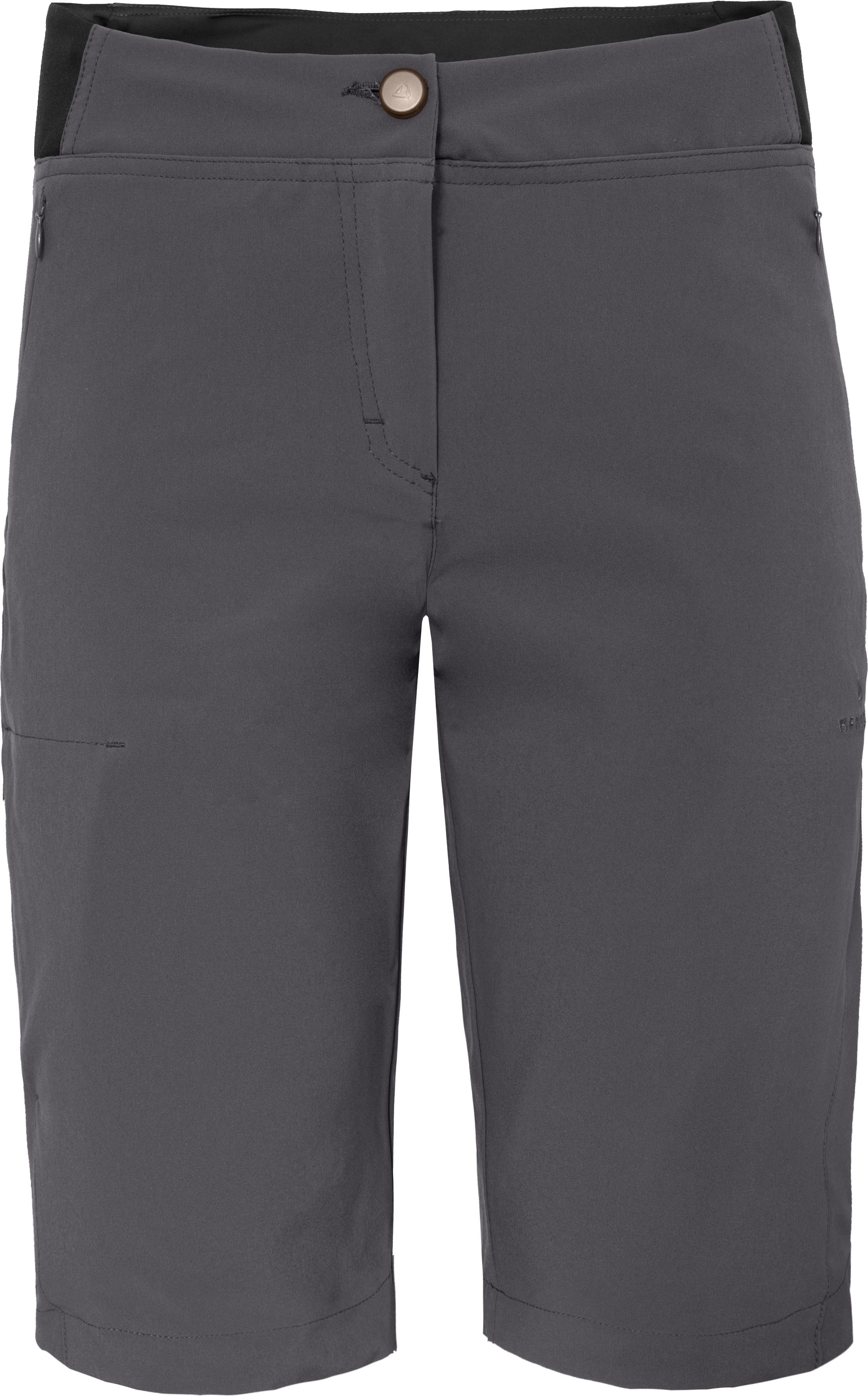 Bergson Outdoorhose AALBORG Vario Bermuda Damen Wandershorts, recycelt, elastisch, sportlich, Normalgrößen, grau