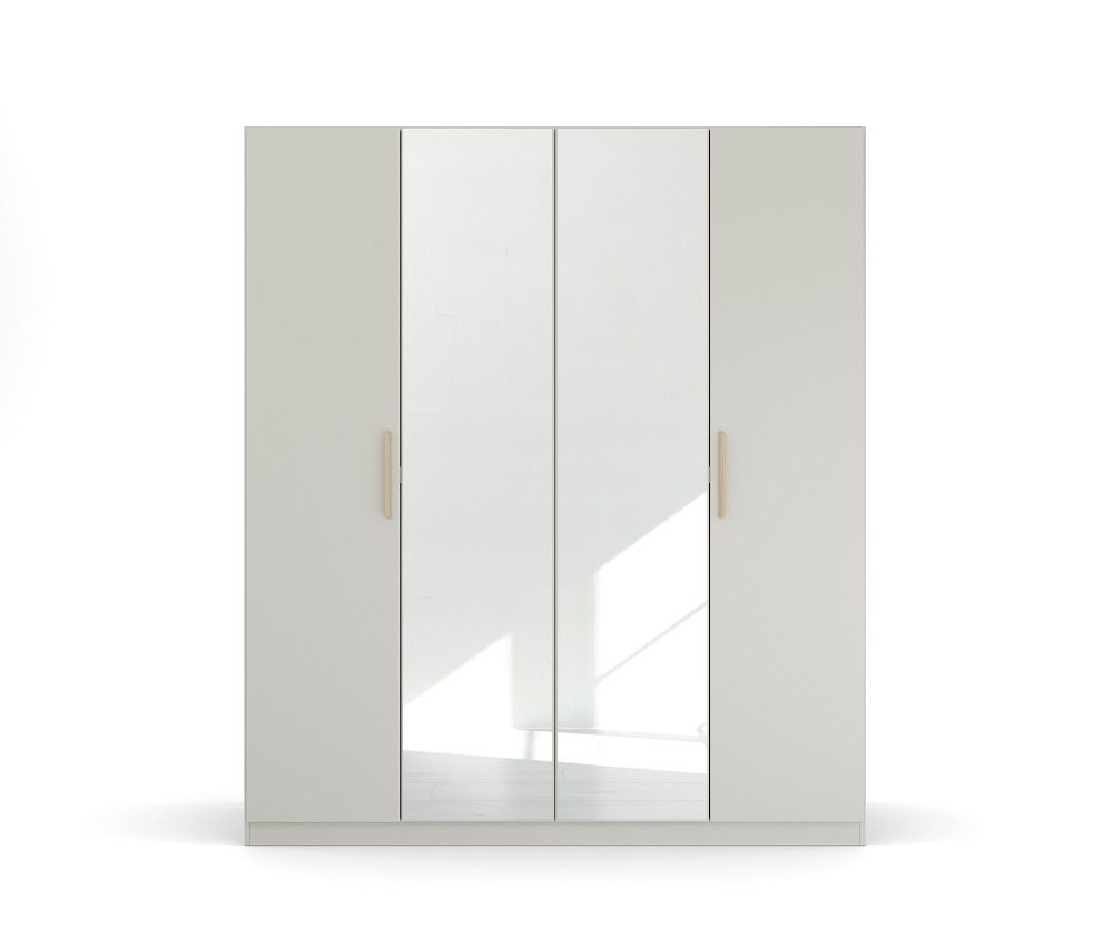 Rauch Möbel Kleiderschrank Kleiderschrank Drehtürenschrank Quadra-Spin, mit Spiegeltüren, seide