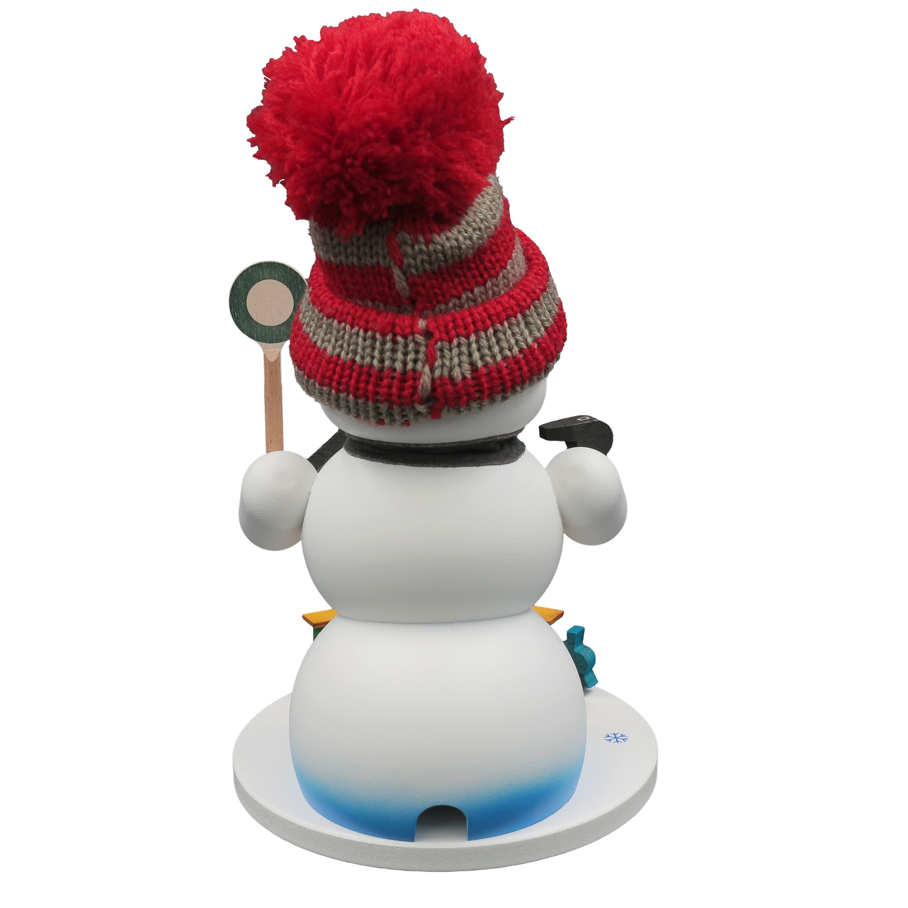 Schweda Räuchermännchen - Schneemann Weiß 19 cm - Eisenbahner