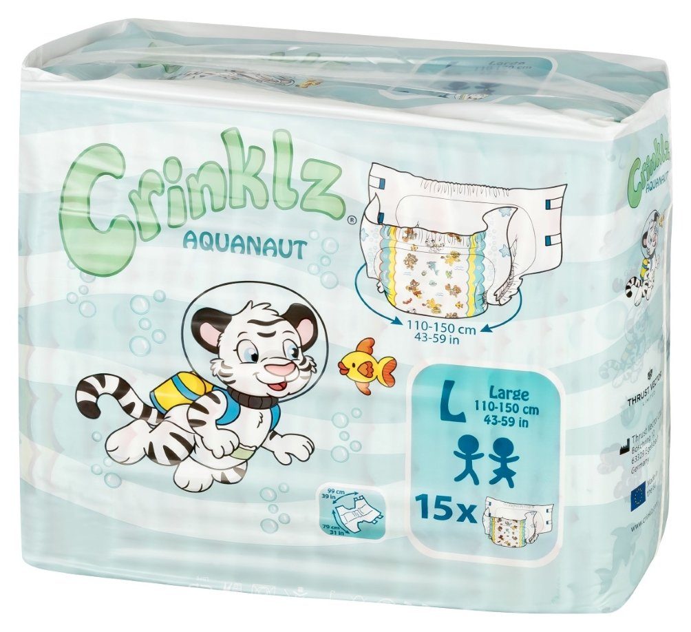 Crinklz Inkontinenzslip CRINKLZ Aquanaut Windeln L 15 St (15-St)