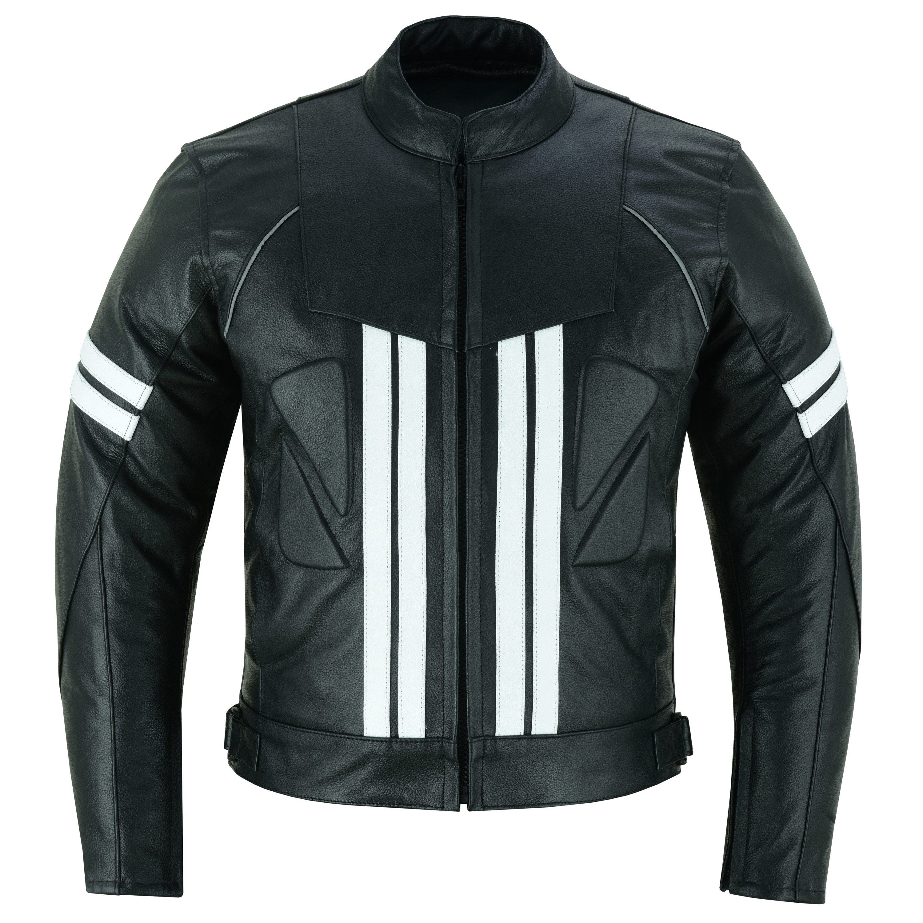PROANTI Motorradjacke PROANTI Leder Motorradjacke Biker sportliche Motorrad Race Lederjacke
