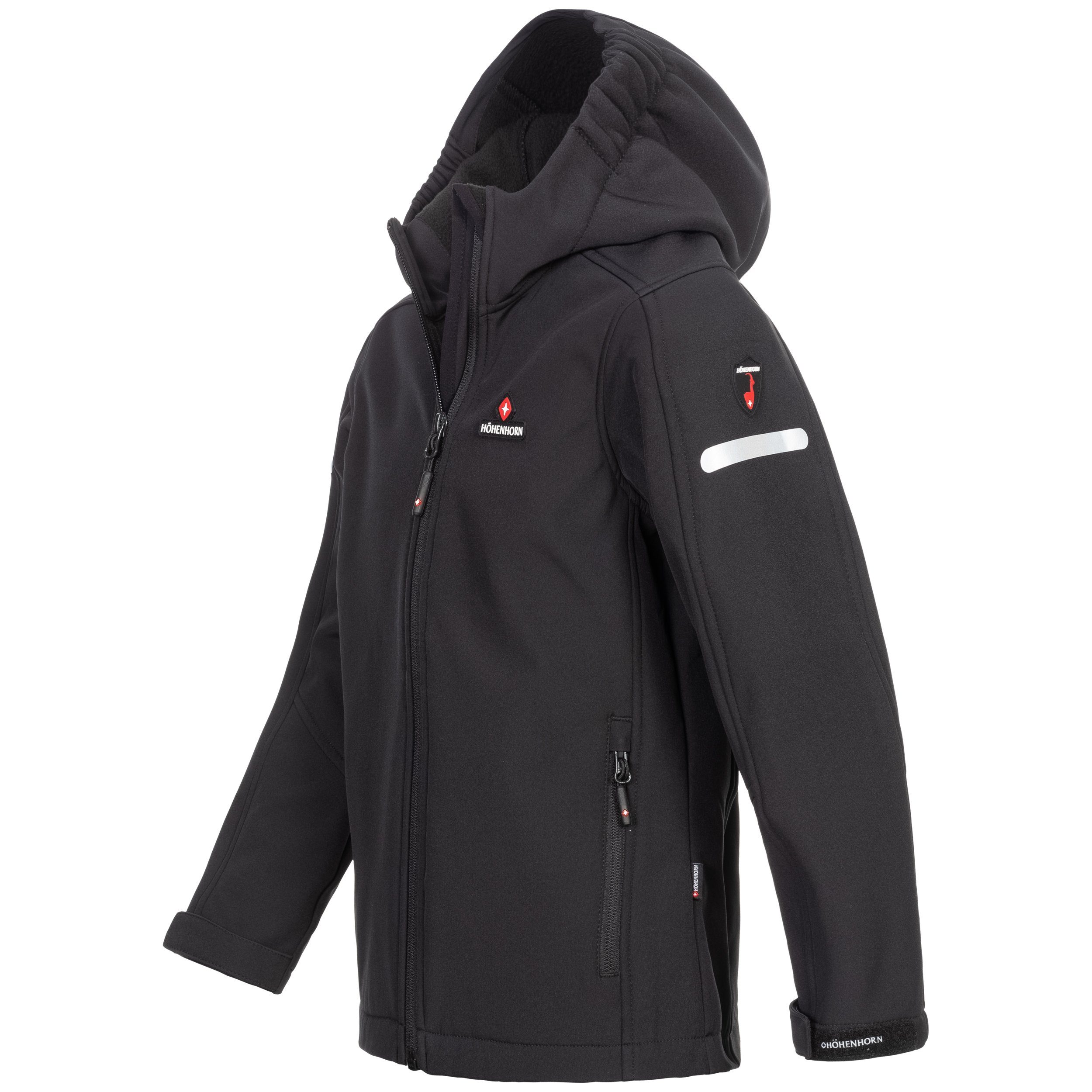 Höhenhorn Softshelljacke Cledo Kinder Jacke Kids für Jungen und Mädchen Übergangsjacke Outdoor Microfleece-Innenfutter, Atmungsaktiv, Wasserdicht
