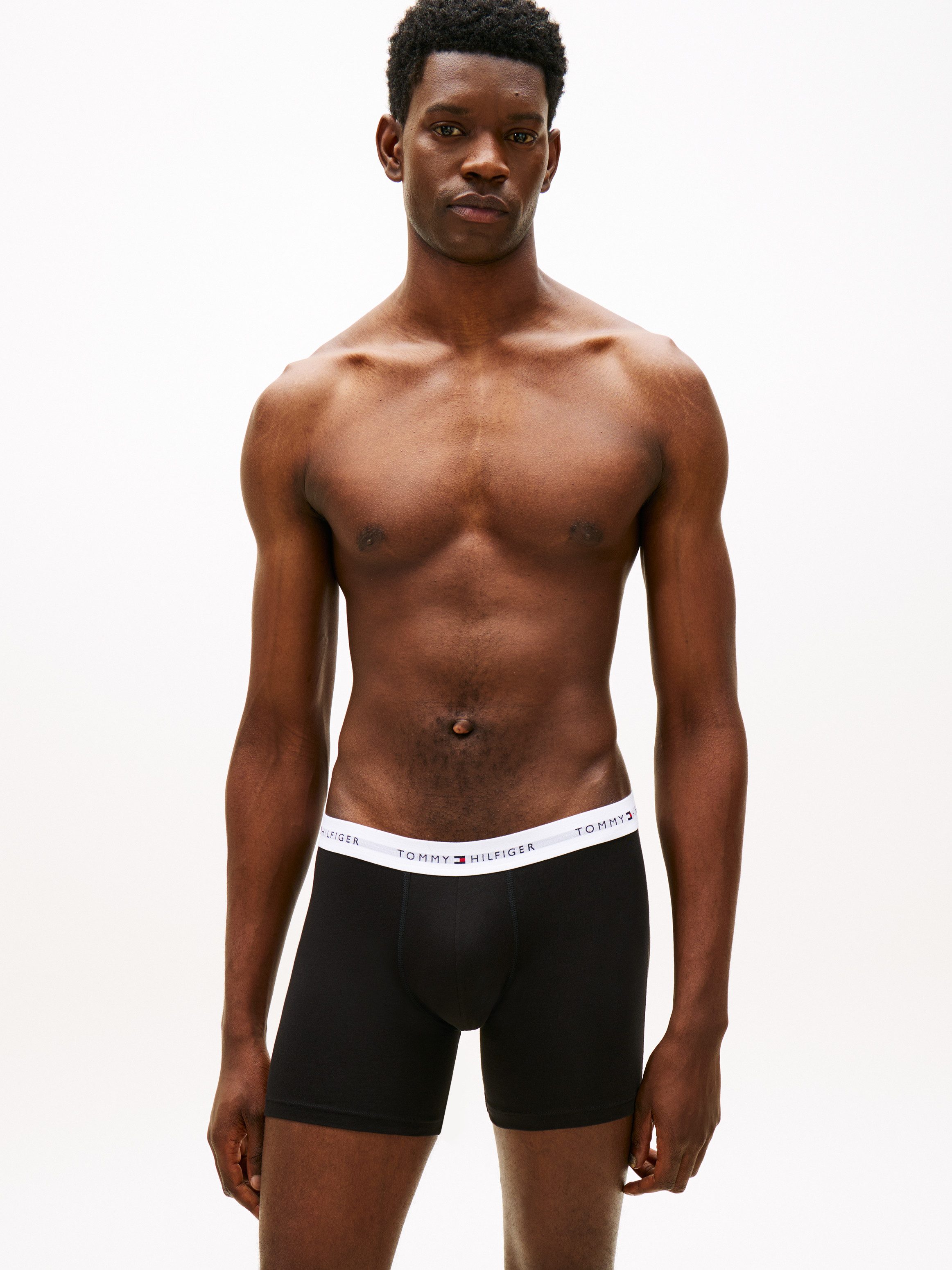 Tommy Hilfiger Underwear Boxer (3-St) Körpernahe Passform mit elastischem Bund, lange Form