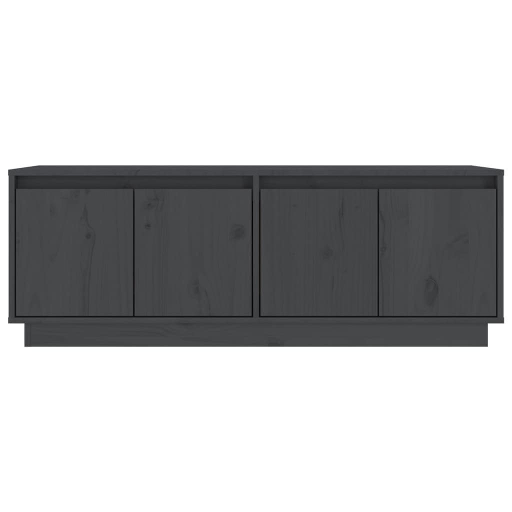 110x34x40 Kiefer TV-Schrank Grau cm Massivholz furnicato