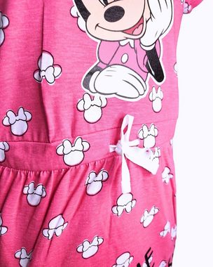 Disney Minnie Mouse Sommerkleid Minnie Maus Jerseykleid mit Glitzer für Mädchen Gr. 98-128 cm