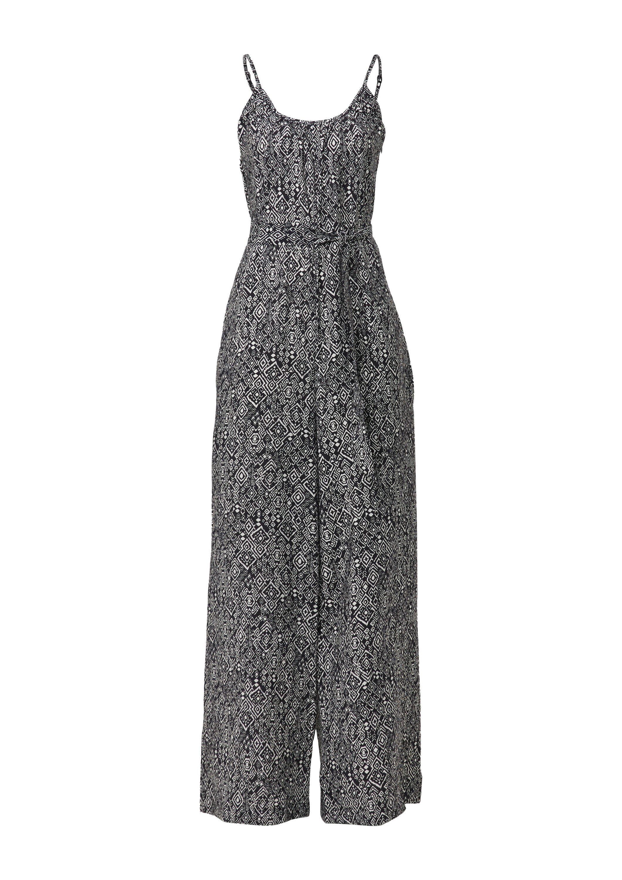 s.Oliver Jumpsuit Overall Jumpsuit aus strukturiertem Viskosemix mit verstellbaren Trägern