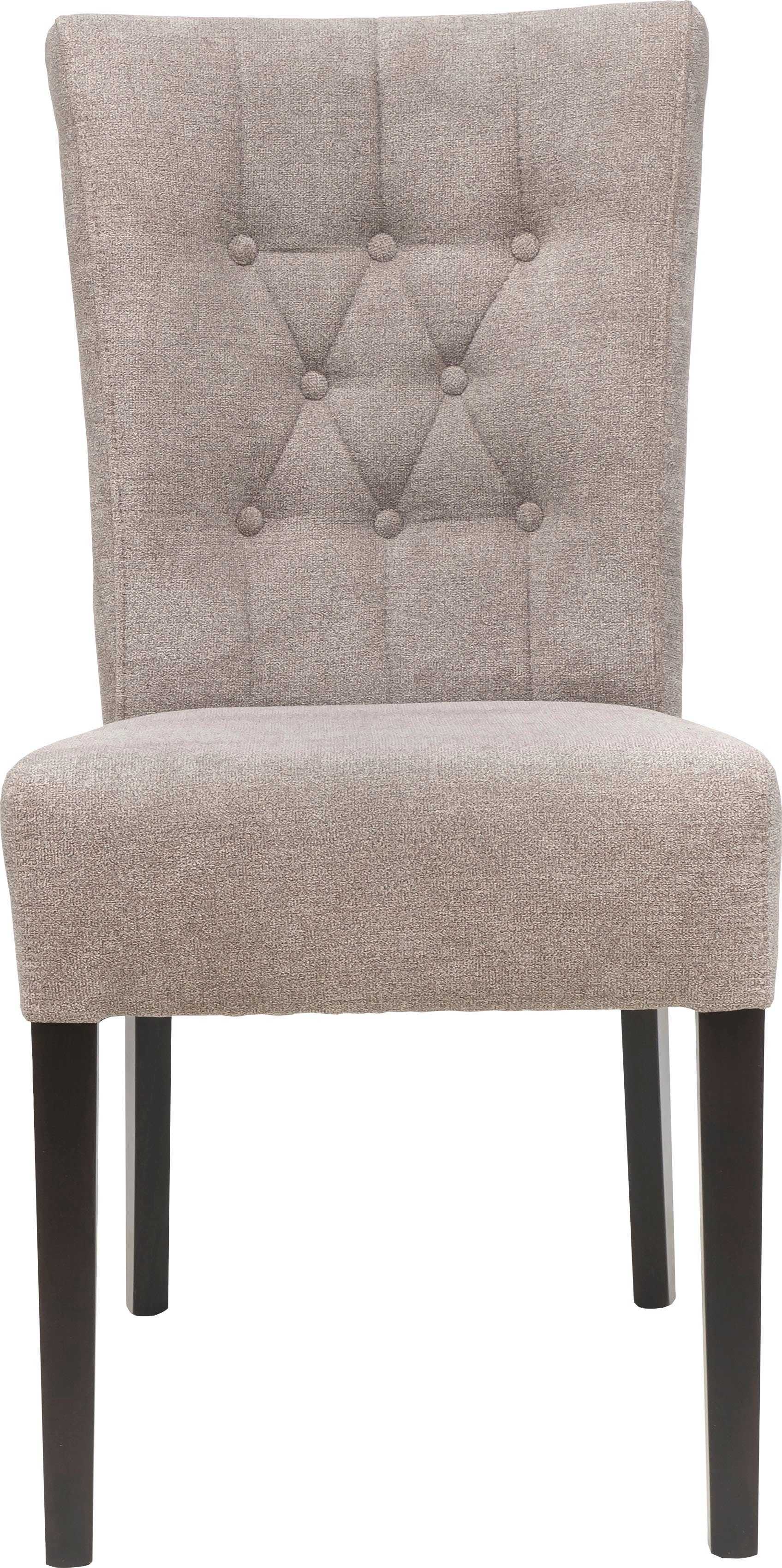 Home affaire Esszimmerstuhl Queen (Set, 2 St), Polsterstuhl mit Knopfheftung, 2er, 4er oder 6er Set