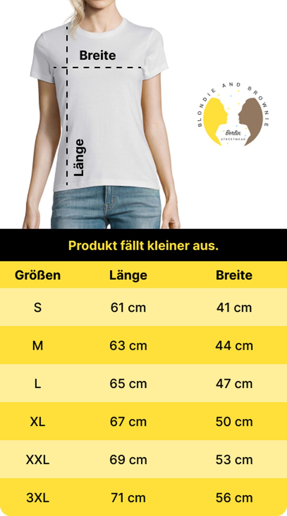 Blondie & Brownie T-Shirt Partner Pärchen Valentin Shirt Pizza Stück BFF Friends – Bild 4 von 4