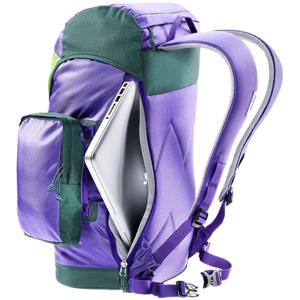 Rucksack Zoll, Lake deuter 90er-Design 27 Placid, 15 bis Liter, Laptopfach violet-citrus