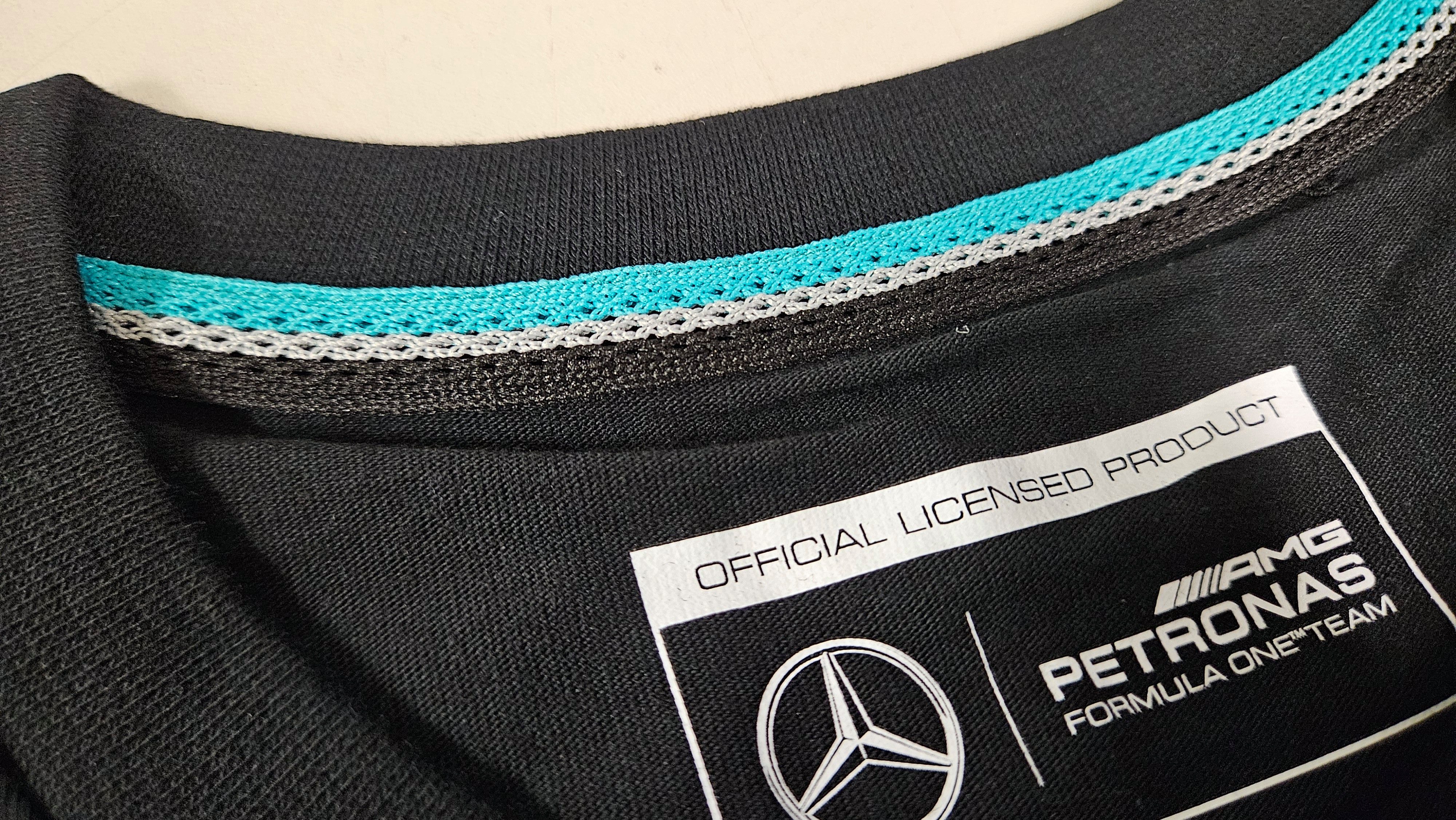 Mercedes AMG Petronas T-Shirt Herren 100% Baumwolle Formel Eins Weltmeister 2017 schwarz Gr. S aus Baumwolle mit lizenziertem Print mit Lizennummer – Bild 4 von 5