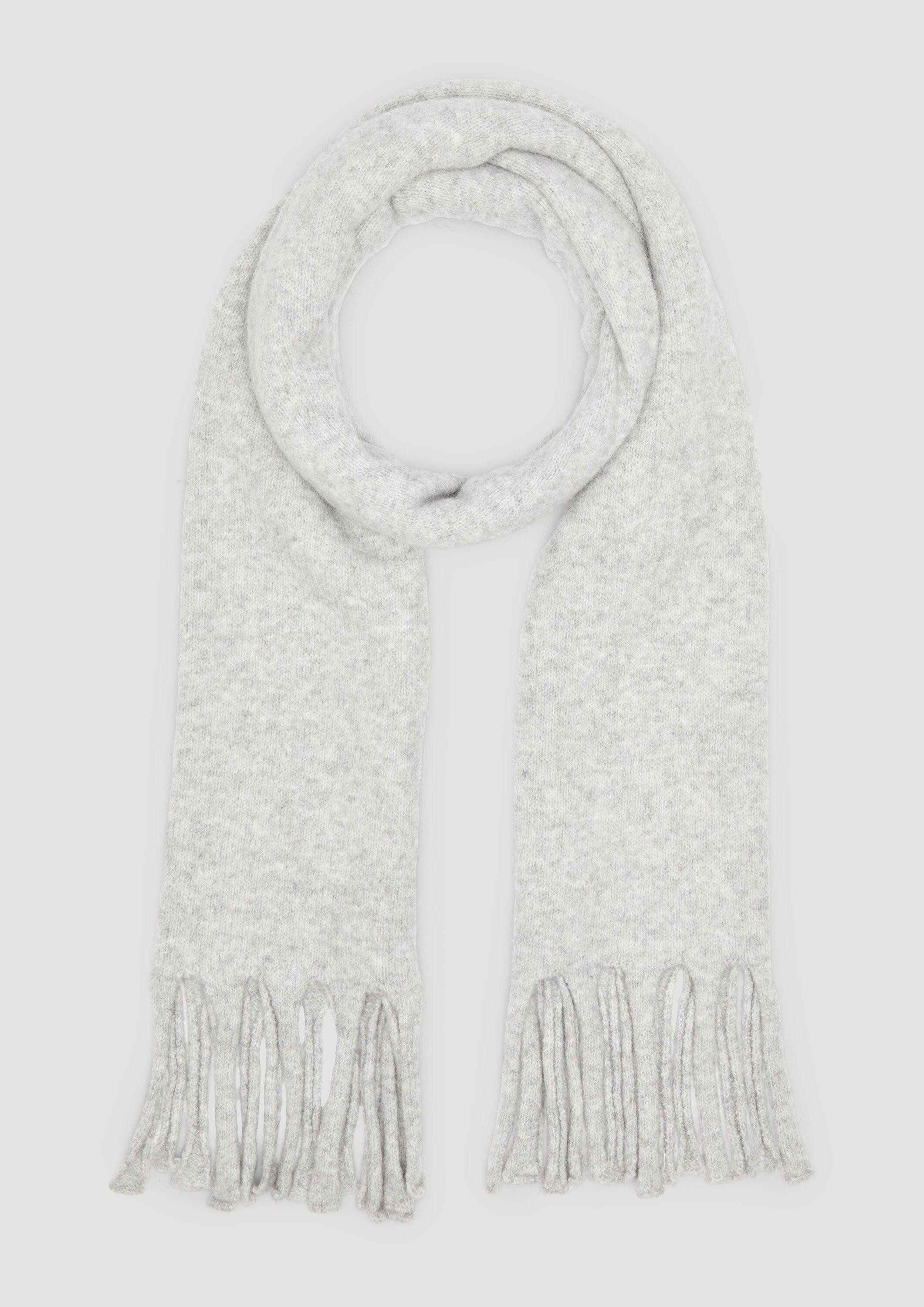 s.Oliver Schal Tuch, Gestrickter Schal mit Fransen günstig online kaufen
