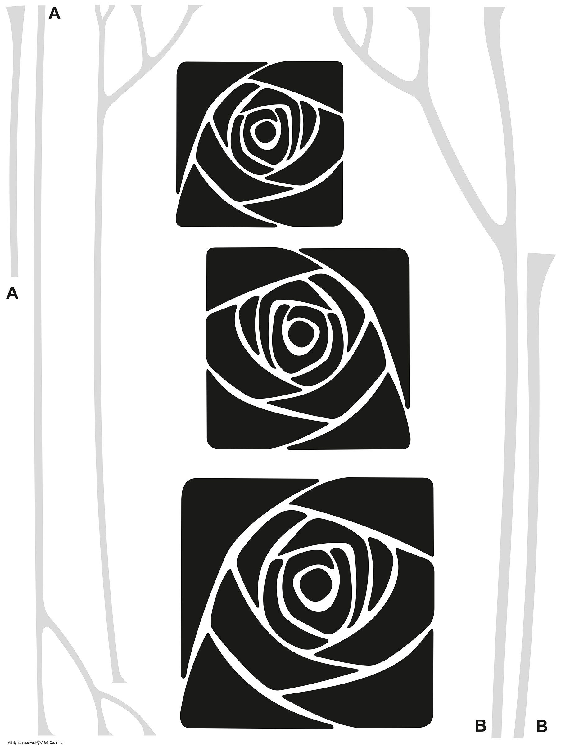Sanders & Sanders Wandtattoo Blumen