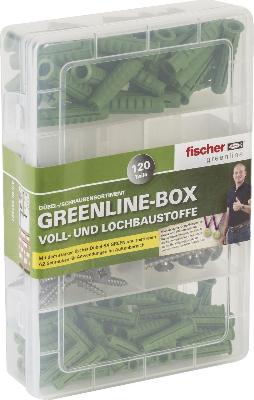 fischer und Dübel-Set SX - Fischer Schrauben- Green Dübel Stück 120 Meisterbox
