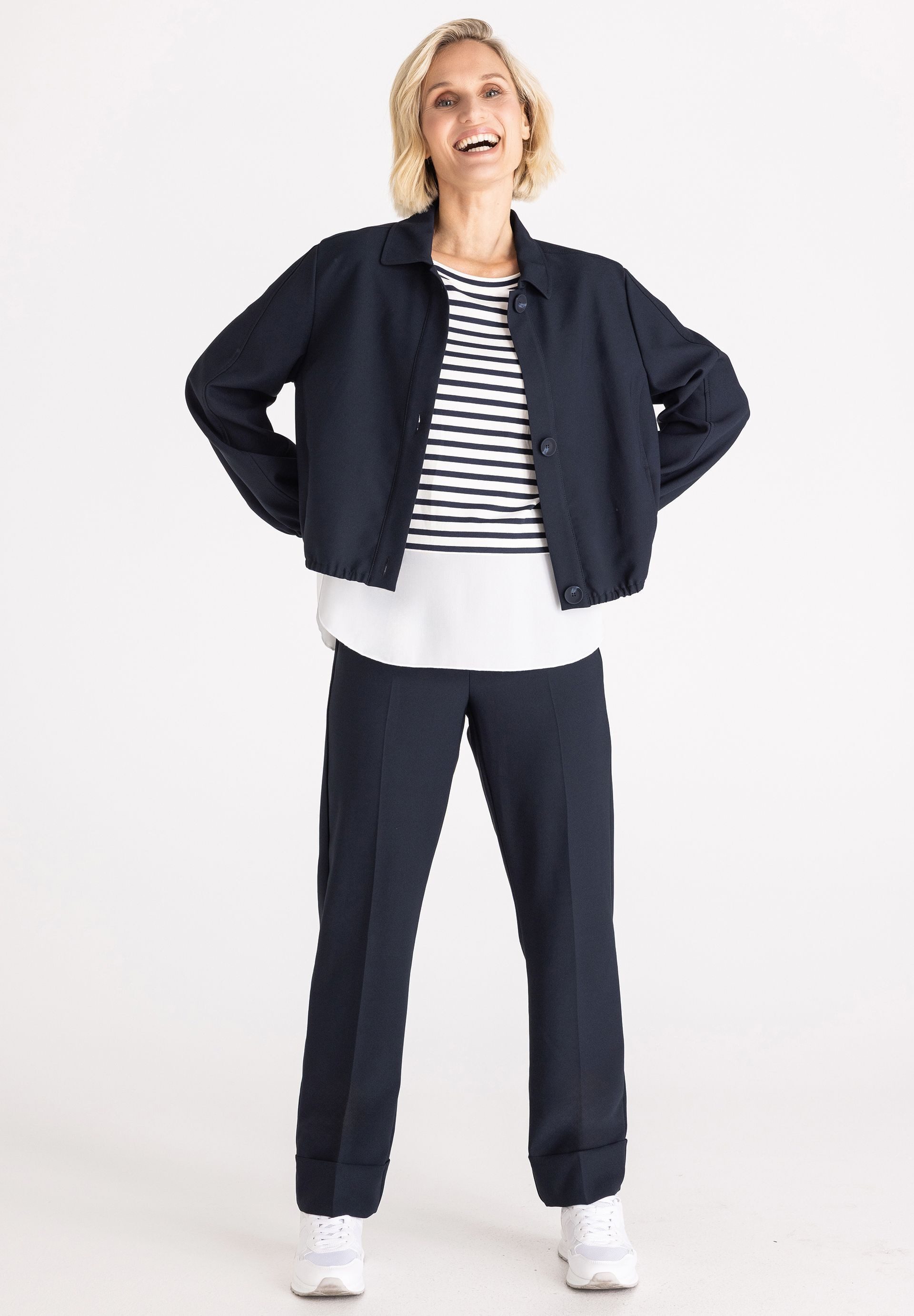 FRANK WALDER Jackenblazer mit elastischem Bund