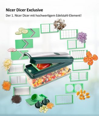 Genius Gemüseschneider Nicer Dicer Zubehör-Set 6-teilig, Messereinsätze mit dem Nicer Dicer Exclusive kompatibel