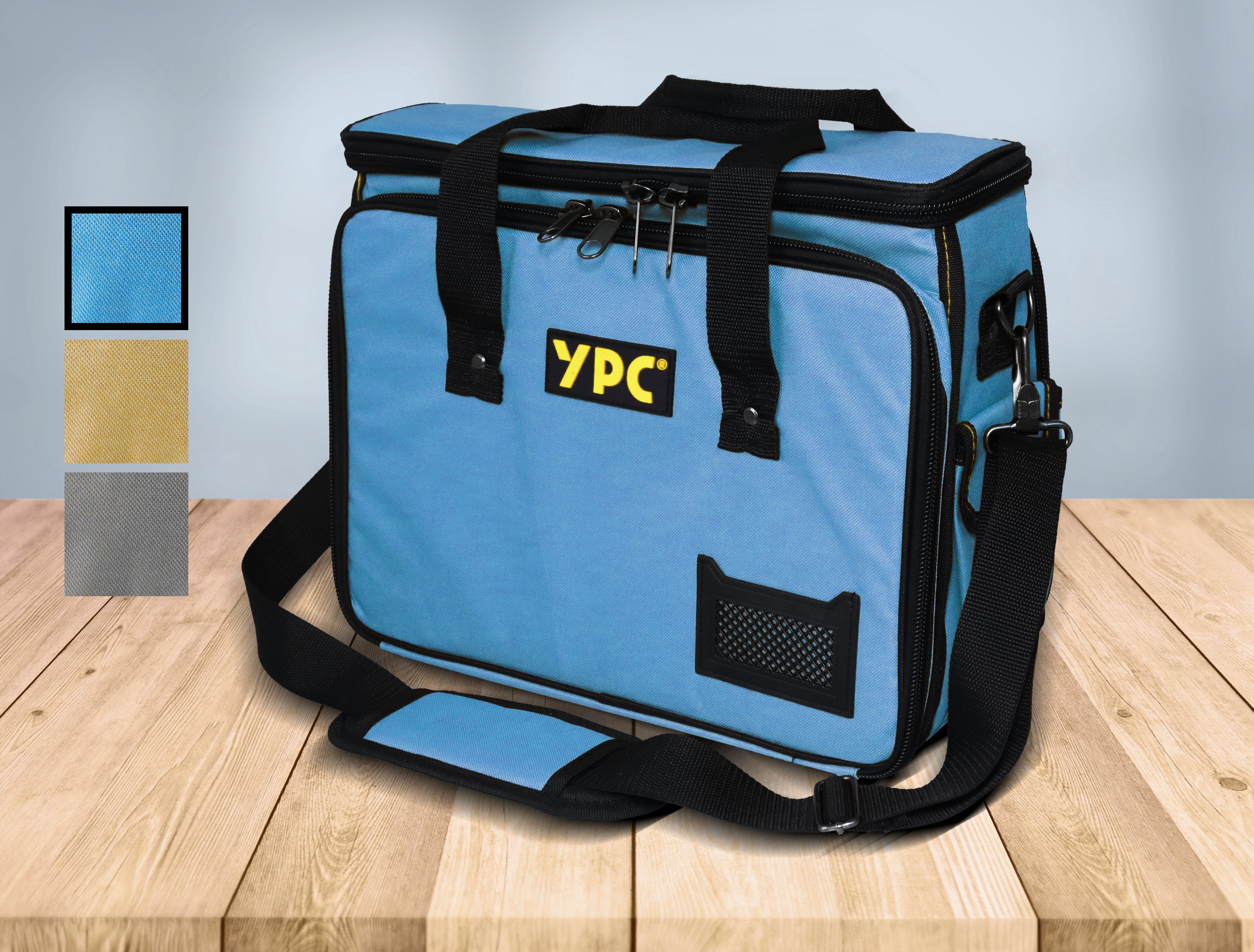 Tragkraft, Fächern Tragetasche kg Werkzeug YPC und Einschüben Werkzeugtasche "Operator" Werkzeugtasche 40x32x20cm, XL, Blau 20 Haltern, für mit Umhängetasche,