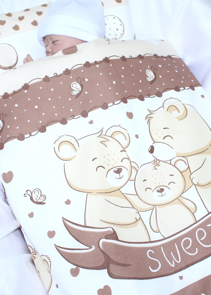 Primawela Babybettwäsche Kinderwagenset Baby Bettwäsche für Kinderwagen Bezüge Decke Kissen, 2 teilig