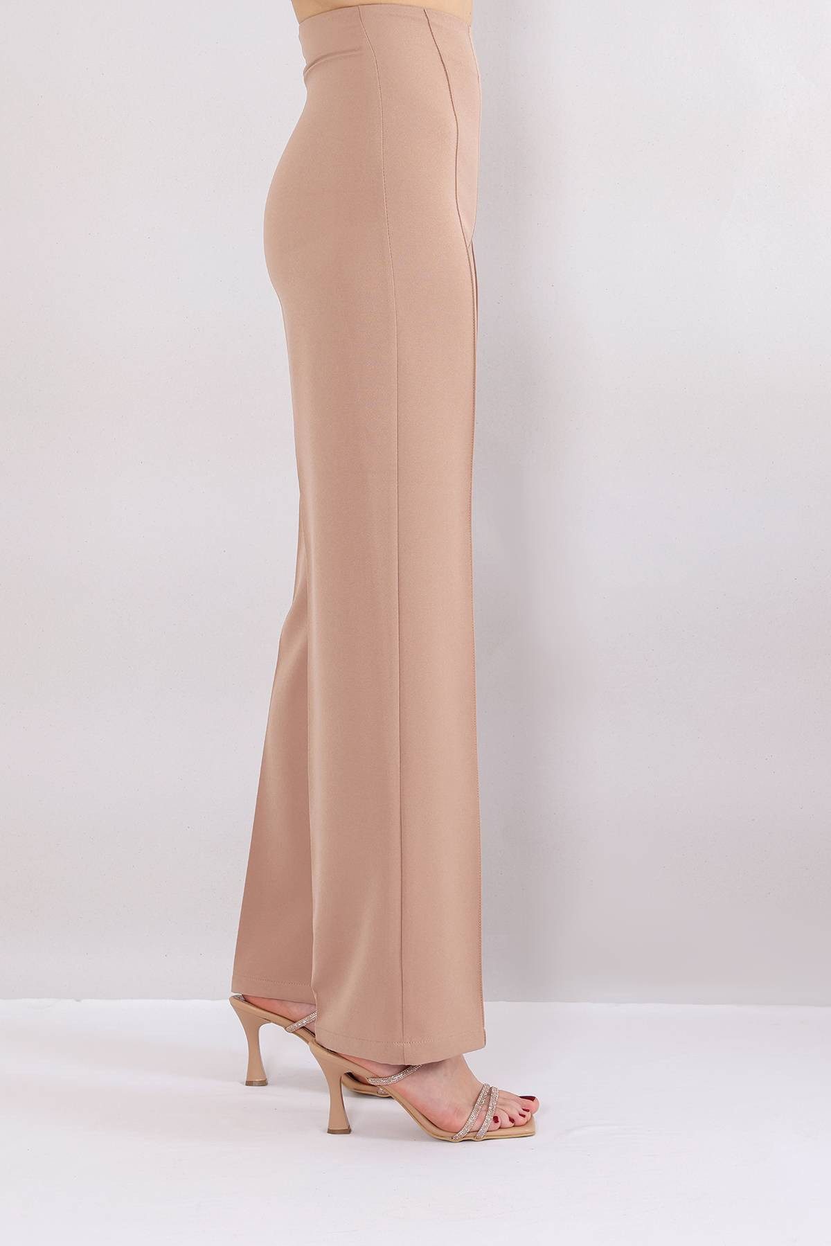 fashionshowcase Bootcuthose Damen Hose Hochtailliert Krepphose günstig online kaufen