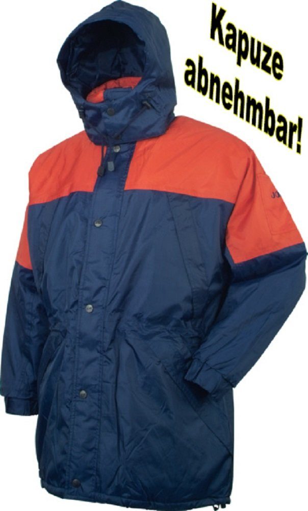 mit RUEGEN marine/rot JOB Winterparka Kapuze Arbeitsjacke