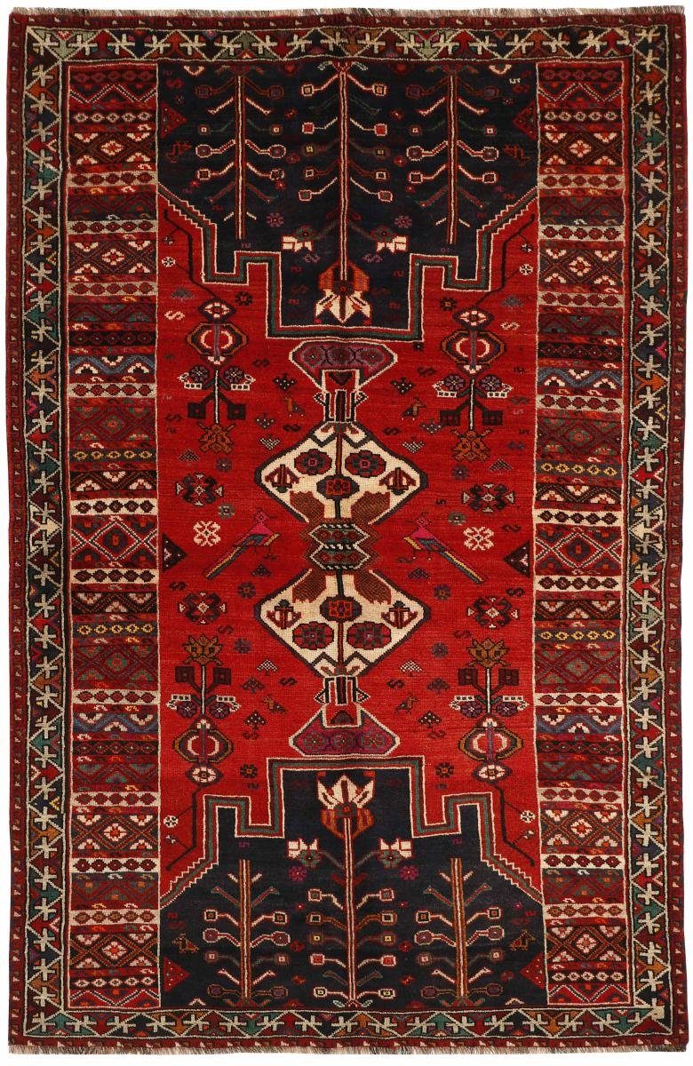 Orientteppich Shiraz 156x239 Handgeknüpfter Orientteppich / Perserteppich, Nain Trading, rechteckig, Höhe: 10 mm