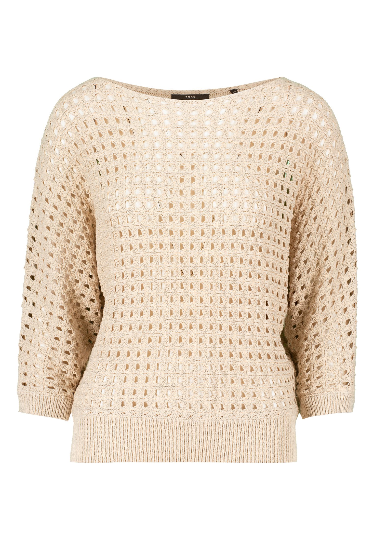 Zero Strickpullover "zero Pullover mit Lochmuster", (1 tlg.), Lochmuster günstig online kaufen