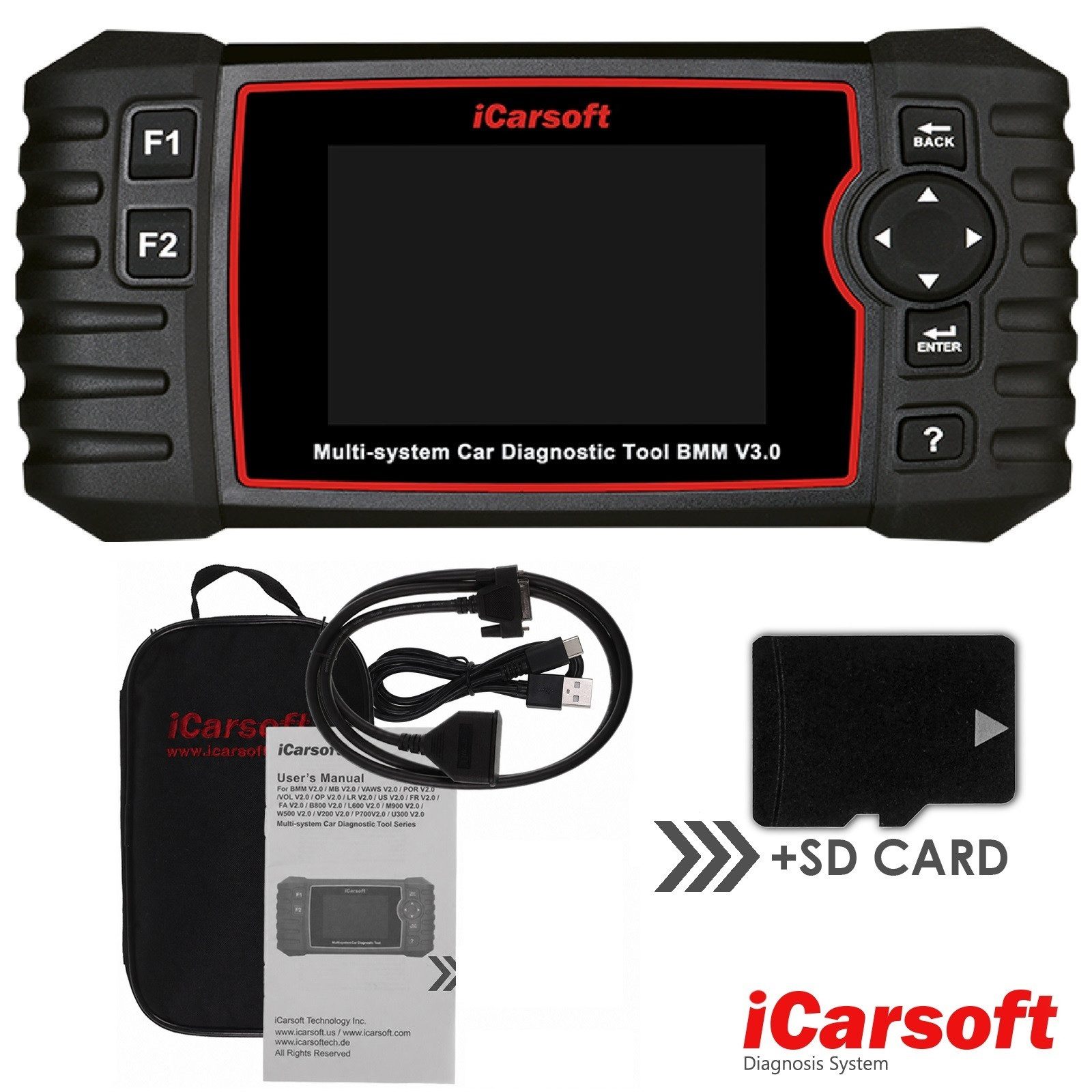 iCarsoft OBD2-Diagnosegerät BMM V3.0 für BMW MINI OBD Scanner Online Updates DEUTSCH