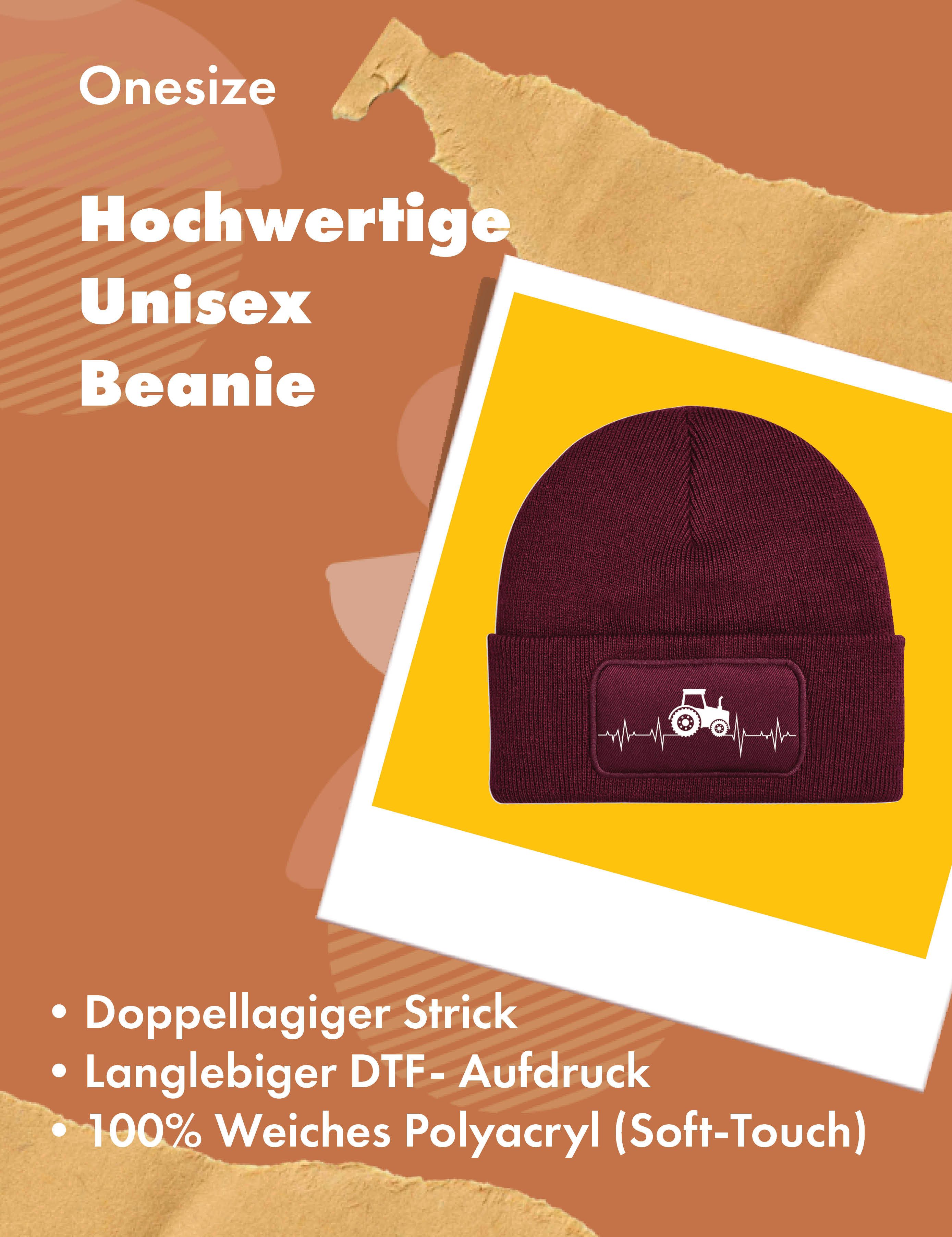 Youth Designz Beanie Heartbeat Traktor Unisex Beanie Mütze für Herren & Damen mit trendigem Motiv