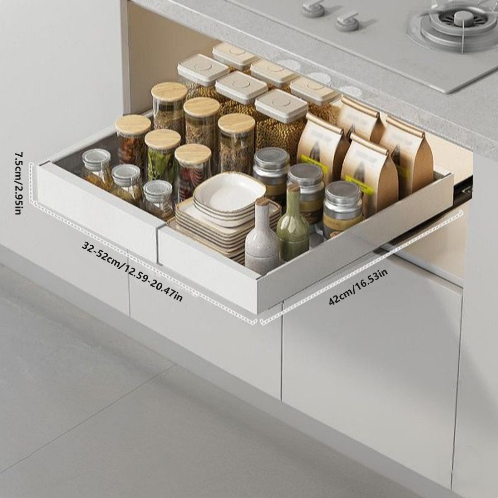 GarveeMore Küchenorganizer-Set 32-52CM Expandierbarer Ausziehbarer Schrank günstig online kaufen