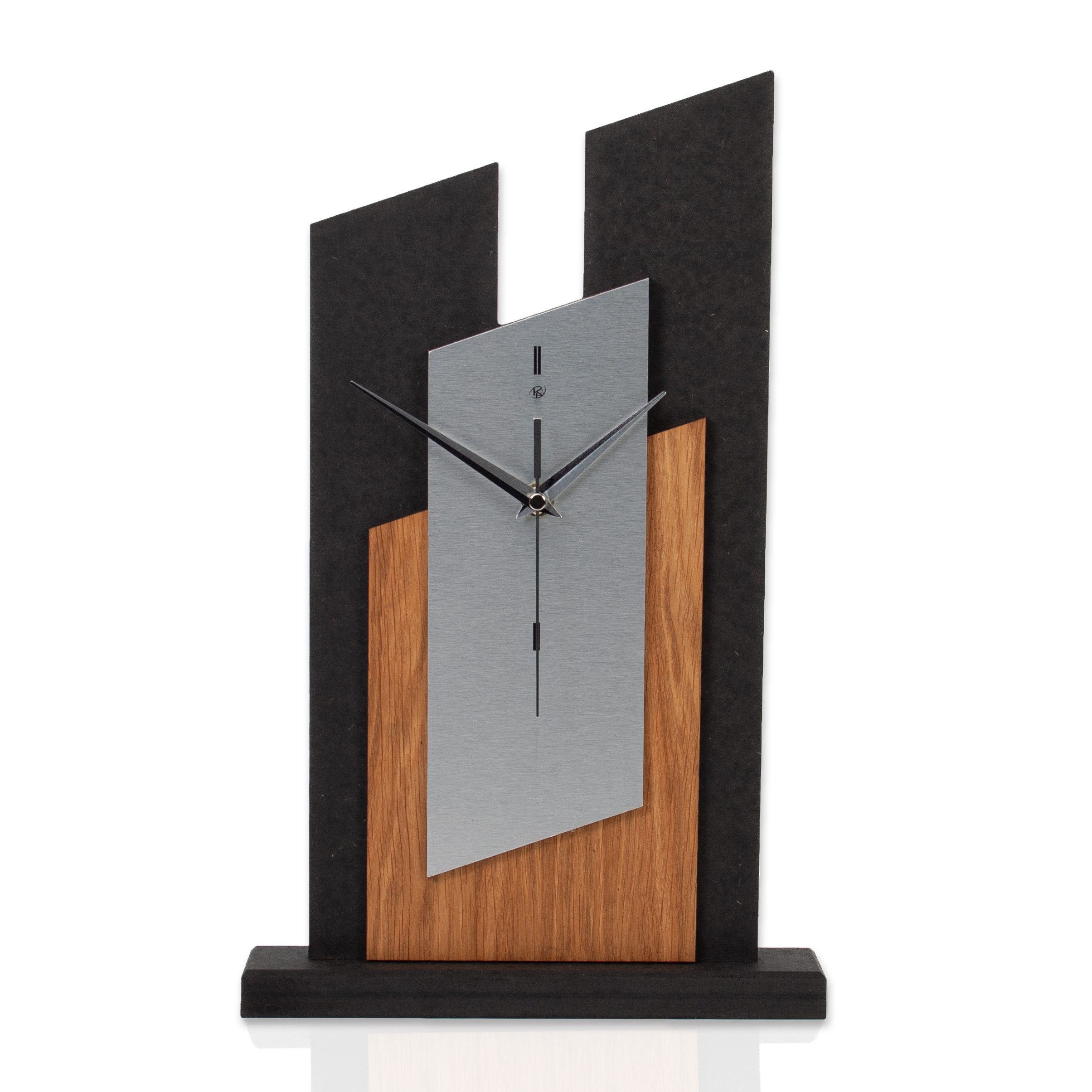 Standuhr Designer-Standuhr „Tricolor Squares“ aus Holz