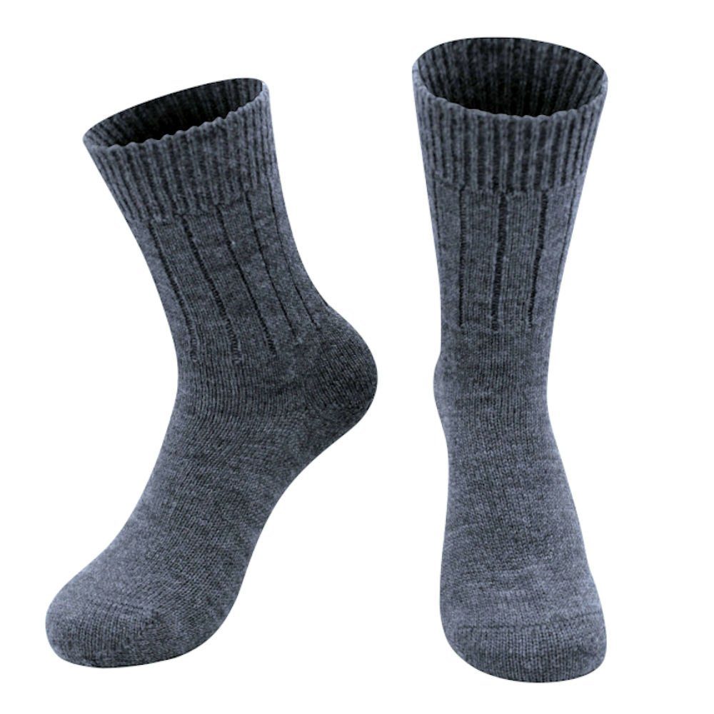 Alpaka Business-Stil (1-Paar) Classic klassischen Socken im Basicsocken, Lindner Max grau