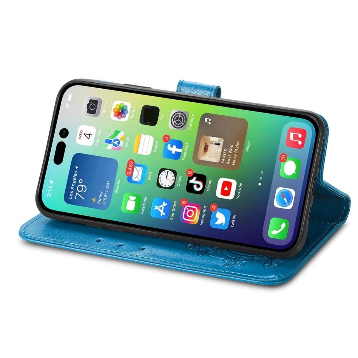 König Design Handyhülle Apple iPhone 15 Pro, Schutzhülle Schutztasche Case Cover Etuis Wallet Klapptasche Bookstyle