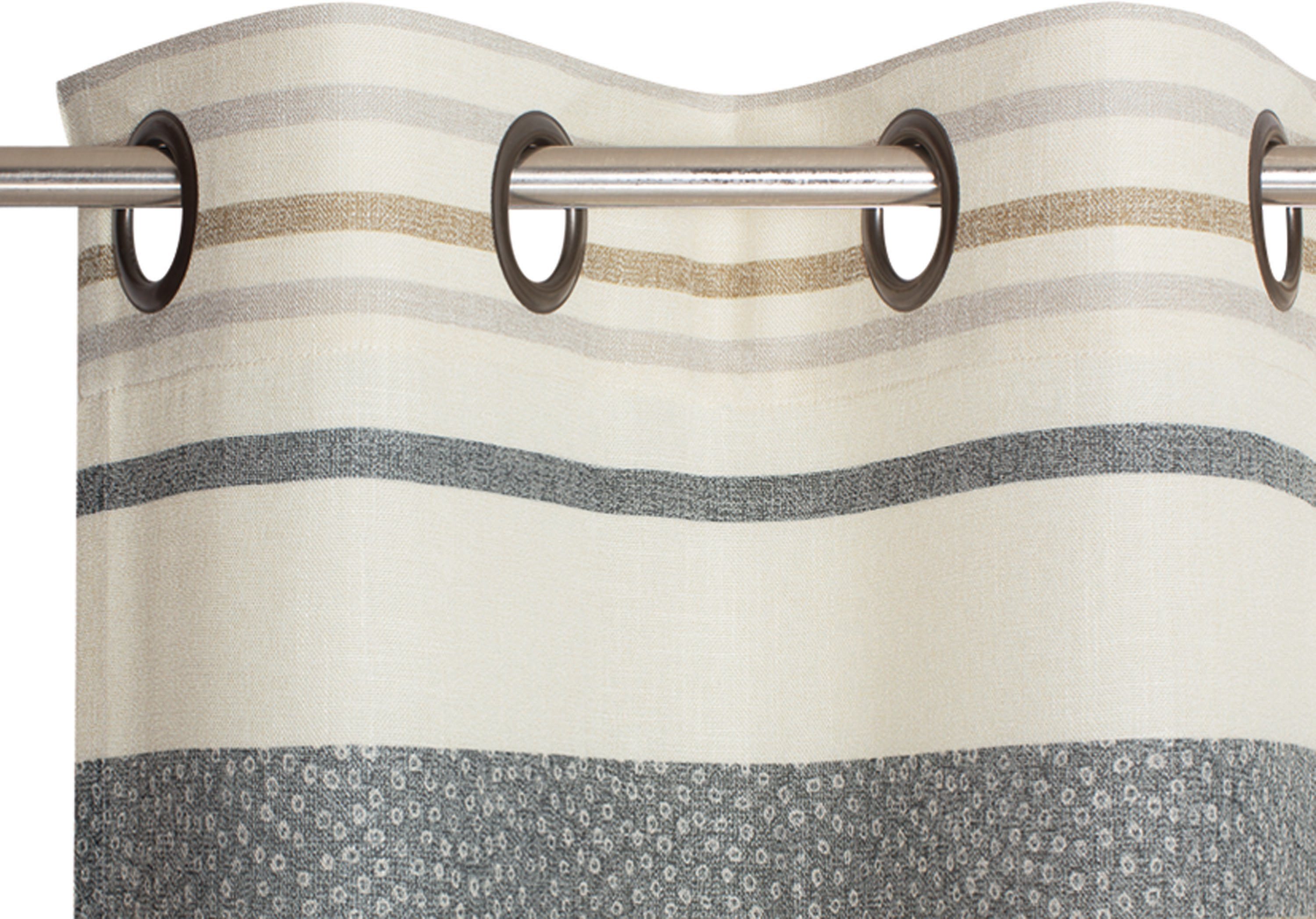 Esprit Vorhang Clay (1 St), Ösen, blickdicht, Jacquard, mit dunklen Ösen