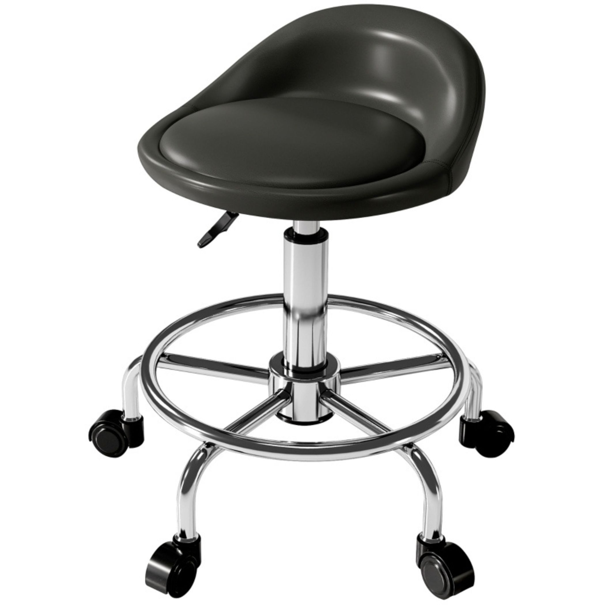 SeedWave Drehhocker Rollhocker höhenverstellbar mit Rückenlehne Drehhocker 59-75 cm, Arbeitshocker 360° drehbar Табуретки Bürohocker für Büro Salon Massage