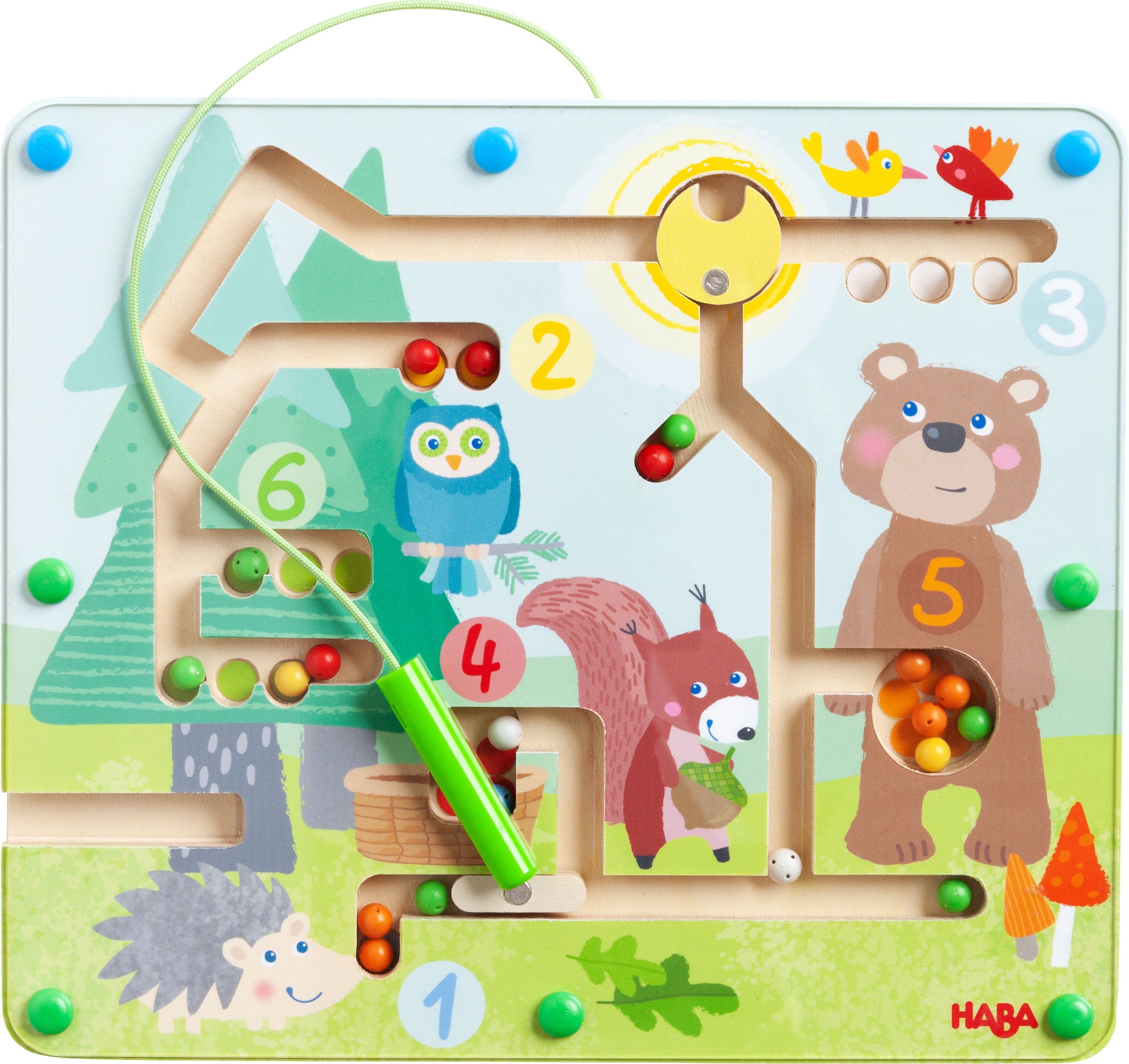 Haba Lernspielzeug 306624 Magnetspiel Waldfreunde Tiere (1-St.,  Magnetspiel), pädagogisches Holzspielzeug, Kinder ab 2, Logik und  Feinmotorik