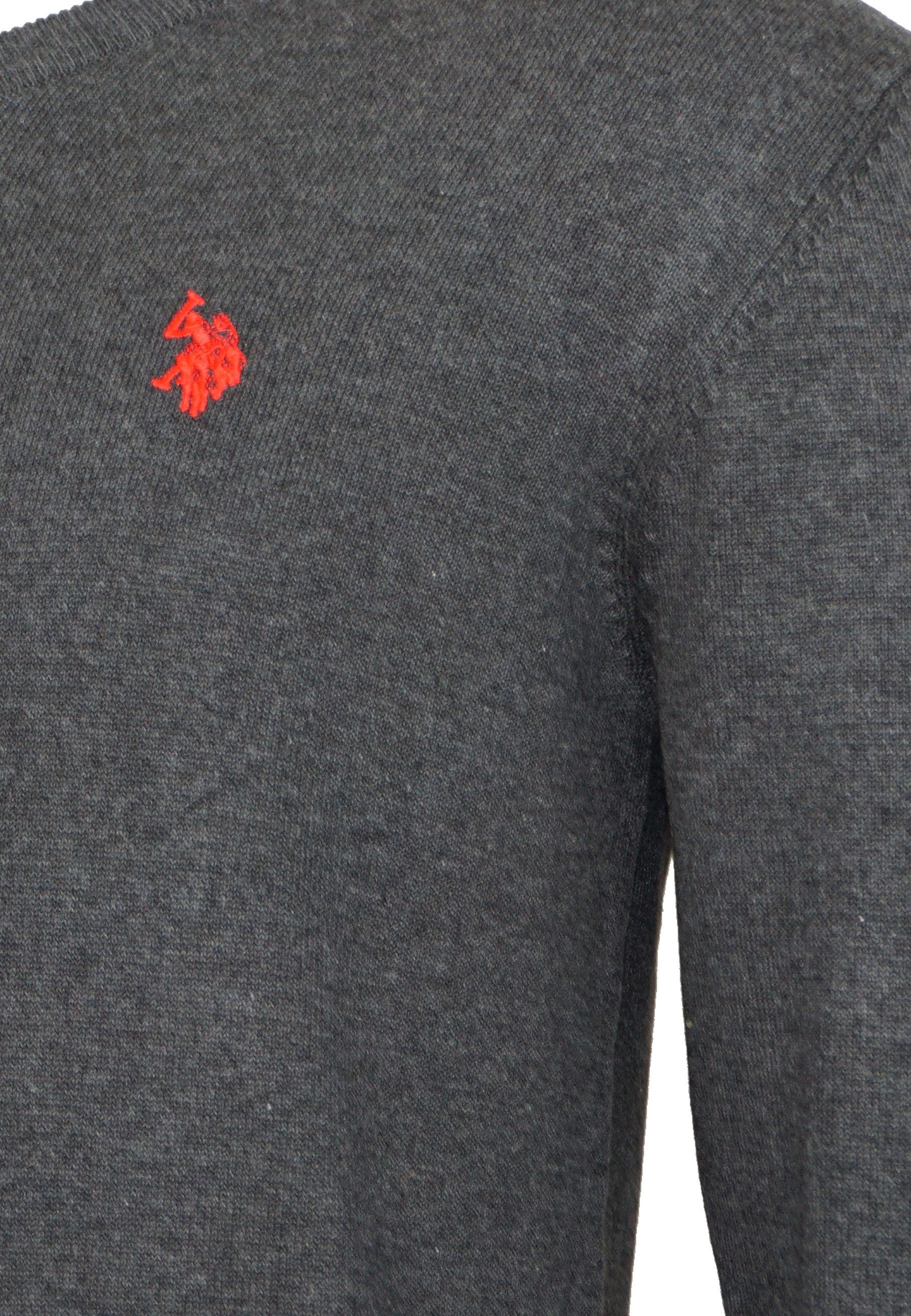 U.S. Polo Assn. Strickpullover Pullover V-Neck Feinstrick (1-tlg)