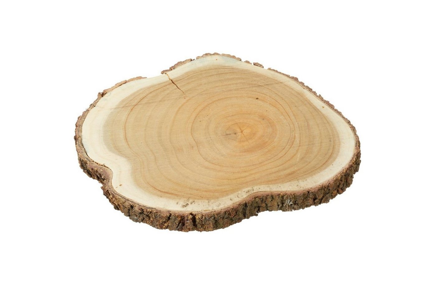 Thumbnail - Meinposten Holzbauscheibe Holzscheibe Baumscheibe Dekobrett Holzbrett Brett Deko Tablett Ø30cm, Ø 280,00 mm, 1-St., Durc...
