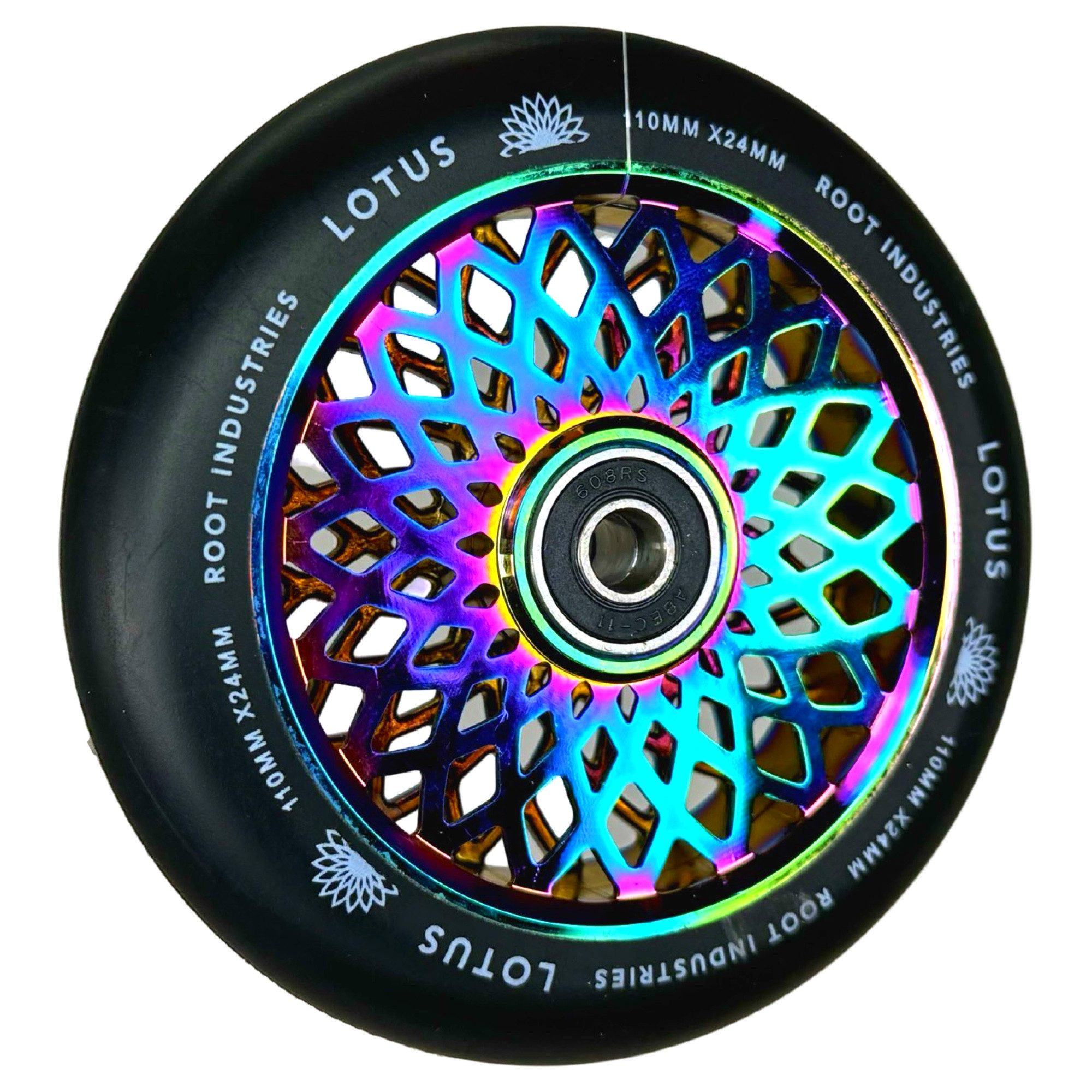 Stuntscooter Root Industries Lotus Stunt-Scooter Rolle 110mm Neochrom/PU Schwarz