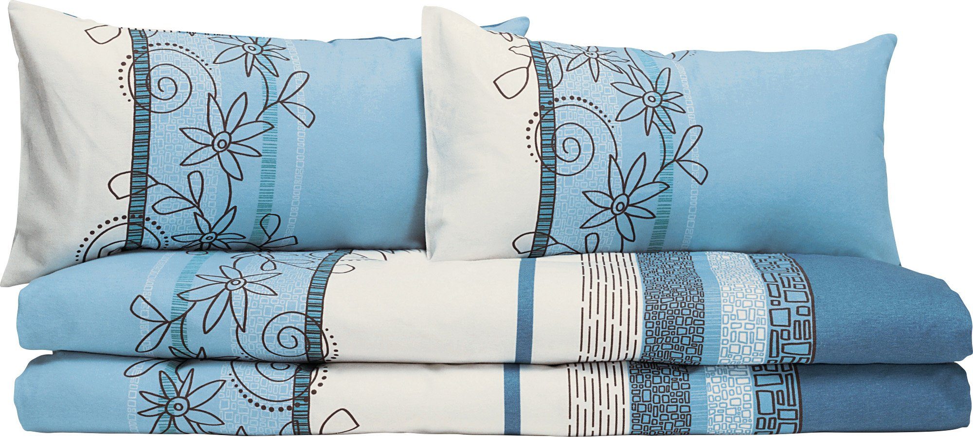 Erwin Müller Bettwäsche Bettwäsche Sparpaket 4-tlg., Biber, Streifen